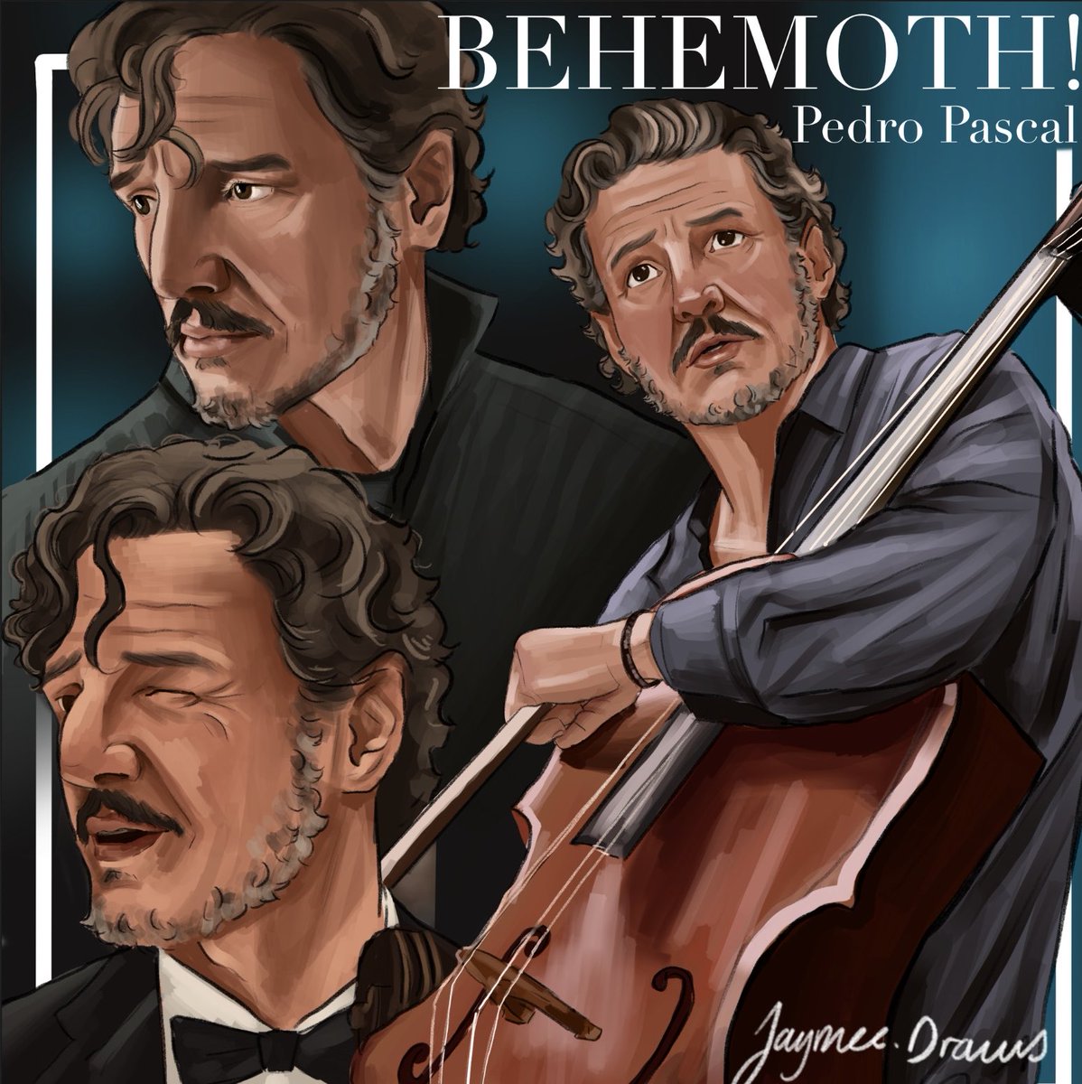 Jaydraws0's tweet photo. BEHEMOTH! 
Meet Alex Serian! I did a piece for behemoth last November before the stills and trailers so it’s only right I do another with the new content! 💕

#pedropascal #pedropascalart #BEHEMOTH! #Tonygilroy #AlexSerian #fanart https://t.co/RGYBj59FmF