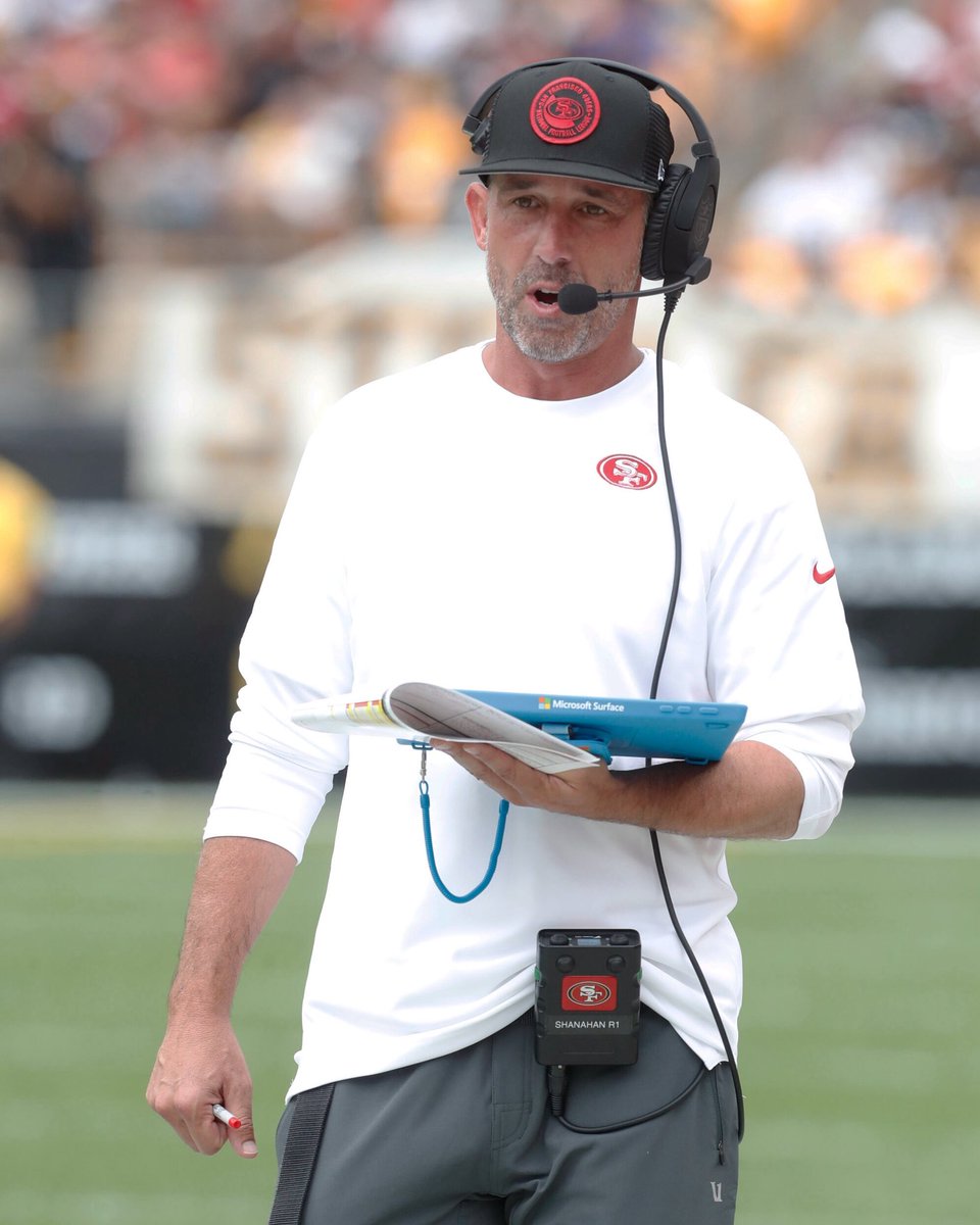 OurSf49ers's tweet photo. #49ers HC Kyle Shanahan broke his nose, three ribs, his hand, needed over 40 stiches in his face and suffered a severe concussion during a July 14 car accident when he collided with an SUV near his northern California home, according to @AdamSchefter 

Scary news, prayers up to Kyle Shanahan 🙏🏼