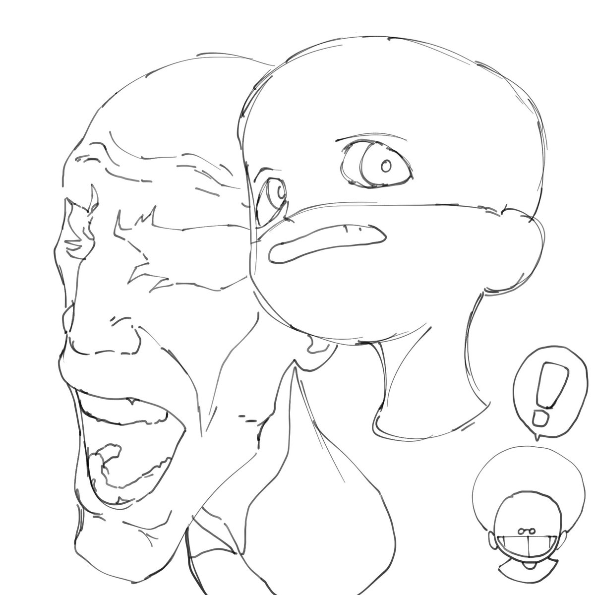mathizdrawin's tweet photo. More heads! https://t.co/q7MMXgzmUJ