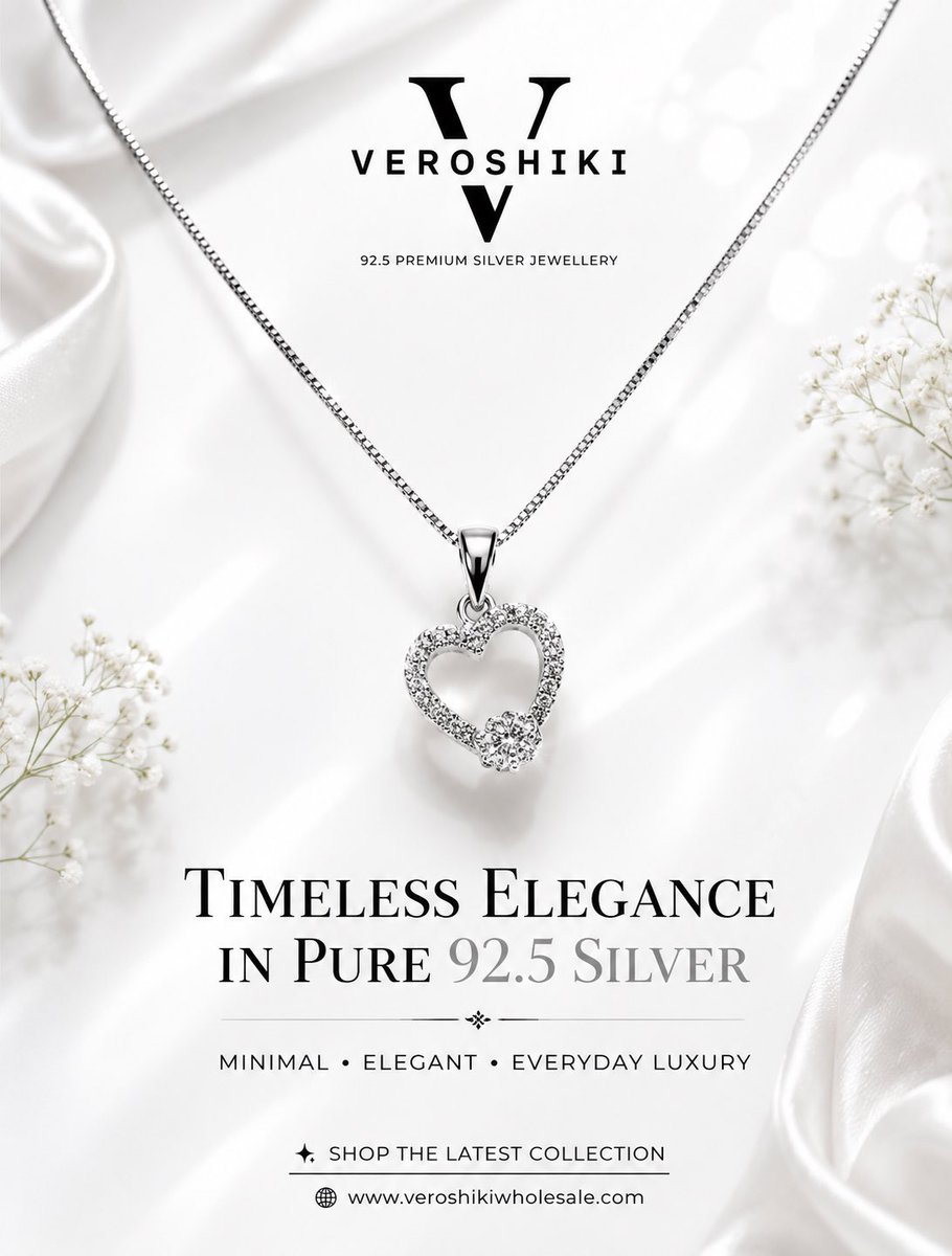 VeroshikiSilver's tweet photo. Image 2 – Crystal Heart Pendant (X)

Sparkle your collection with Premium 92.5 Silver CZ Heart Pendants. ✨

📦 Wholesale Orders
📩 DM for Price List
🌐 https://t.co/LSQAc45vIi

#SterlingSilver #Veroshiki https://t.co/XYDgrTF919
