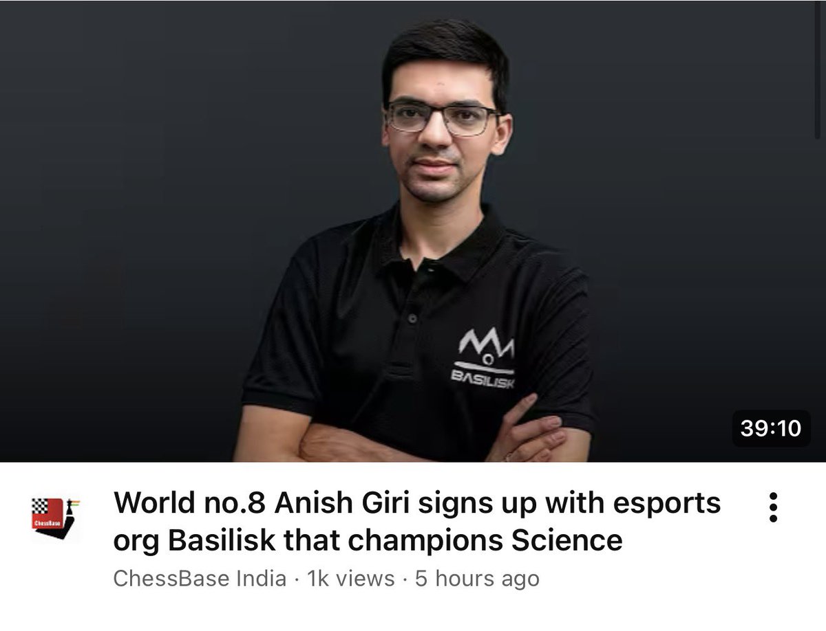 anishgiri's tweet photo. Thanks, @ChessbaseIndia!♟️🧬🔥 https://t.co/lbhhJaqVrS