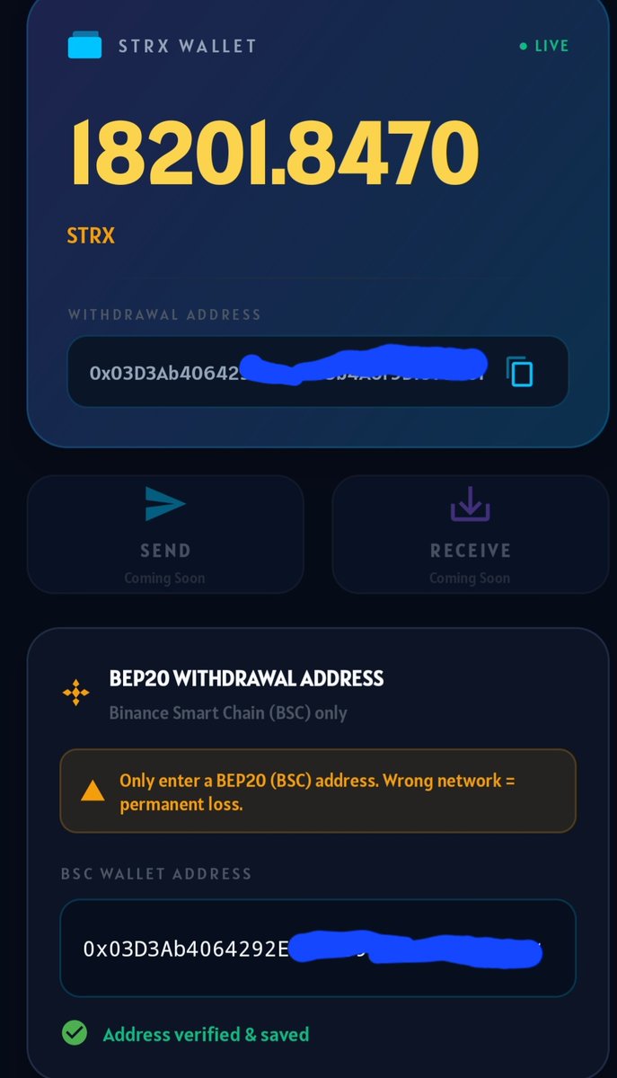 Betech52's tweet photo. @StarXCoreTeam Metamask DONE https://t.co/n3SNpekd30