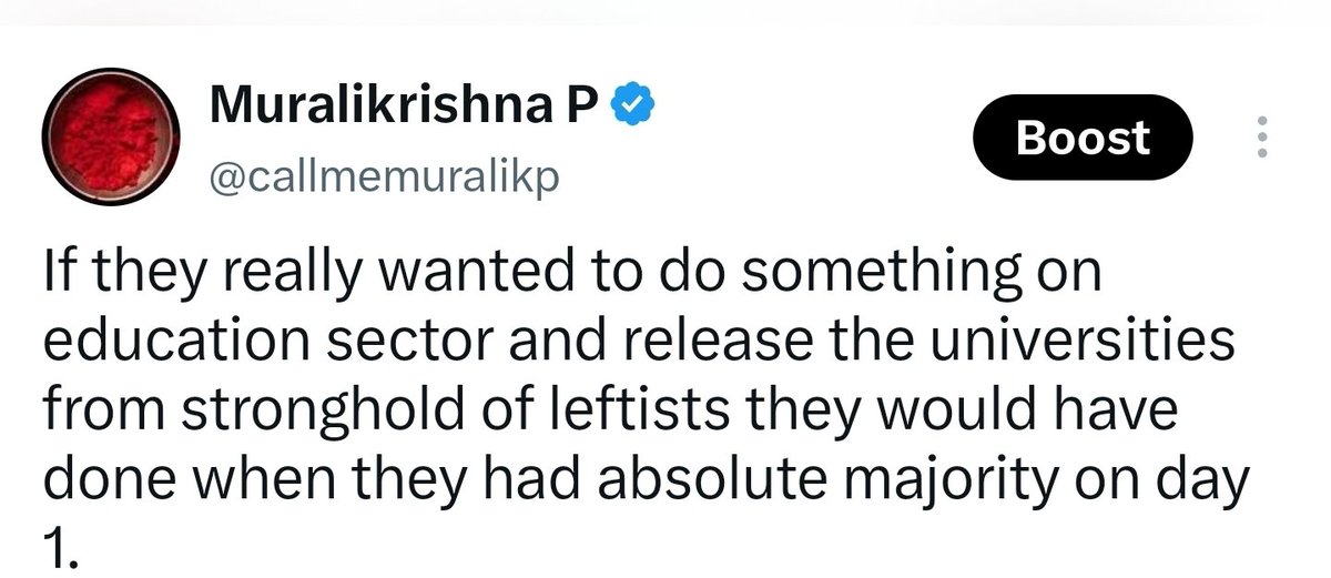 callmemuralikp's tweet photo. @ARanganathan72 The RTE Act remains.

The Left's stronghold over universities, the CBSE curriculum, and the UPSC remains.

Reservations have only increased.

The minority control over educational institutions remains.

The play remains the same; only the screens have changed. https://t.co/yLgG2Bss4E