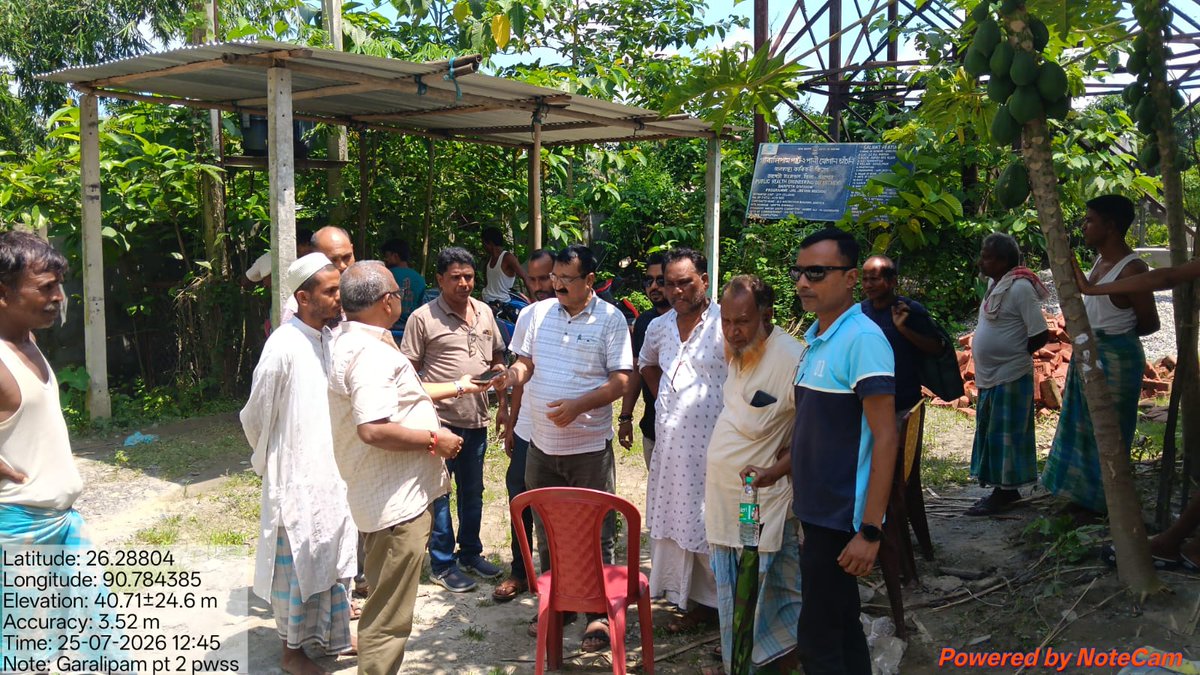 JJMBarpeta's tweet photo. #JJMUpdate EE, PHE is conducting field visits to various PWSS following the lifting of standstill period under JJM, resolving localized field issues and accelerating the resumption of work.
@dcbarpeta_  @JJM_Assam @jaljeevan_ 
#JalJeevanMission
#HarGharJal
#JJMAssam https://t.co/BSwKg3jKGV