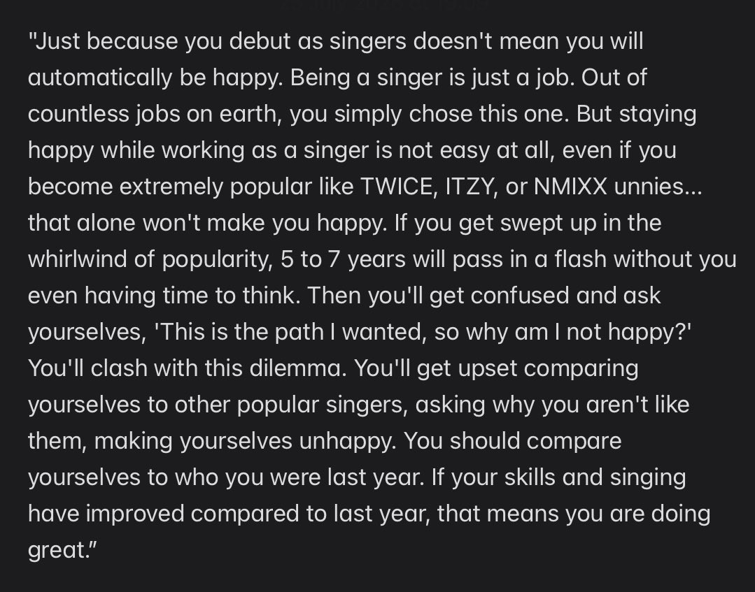 nmxxies's tweet photo. jyp’s words to new gg while mentoring them… ngl that man knows the reality and really cares about the longevity https://t.co/vUlelu28G3