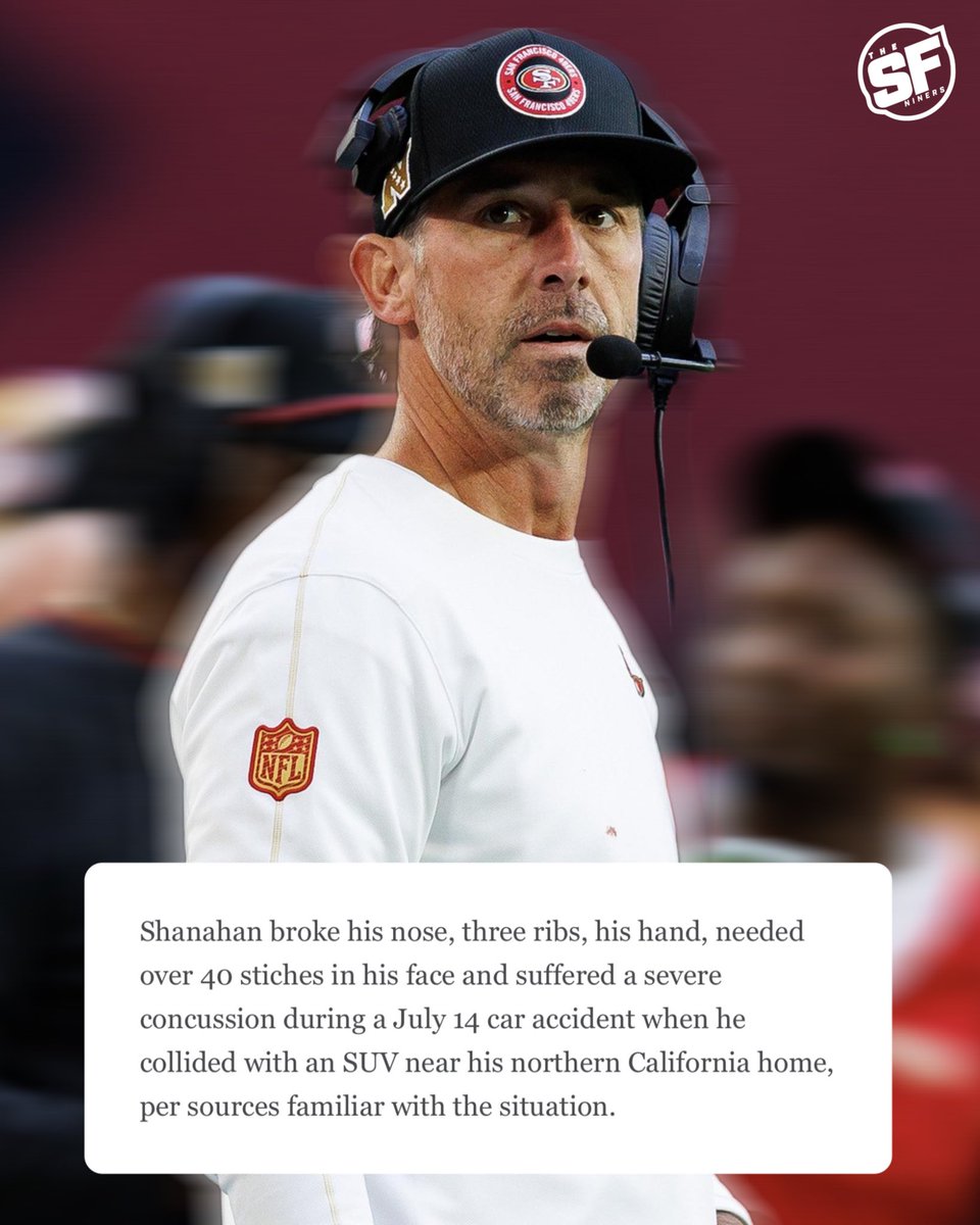 TheSFNiners's tweet photo. Wishing a speedy recovery for #49ers HC Kyle Shanahan ❤️‍🩹

via @AdamSchefter https://t.co/zc40r1QaQw