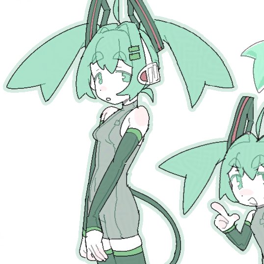 evilfrap's tweet photo. Wire tail Miku https://t.co/wCZY0CAHq1