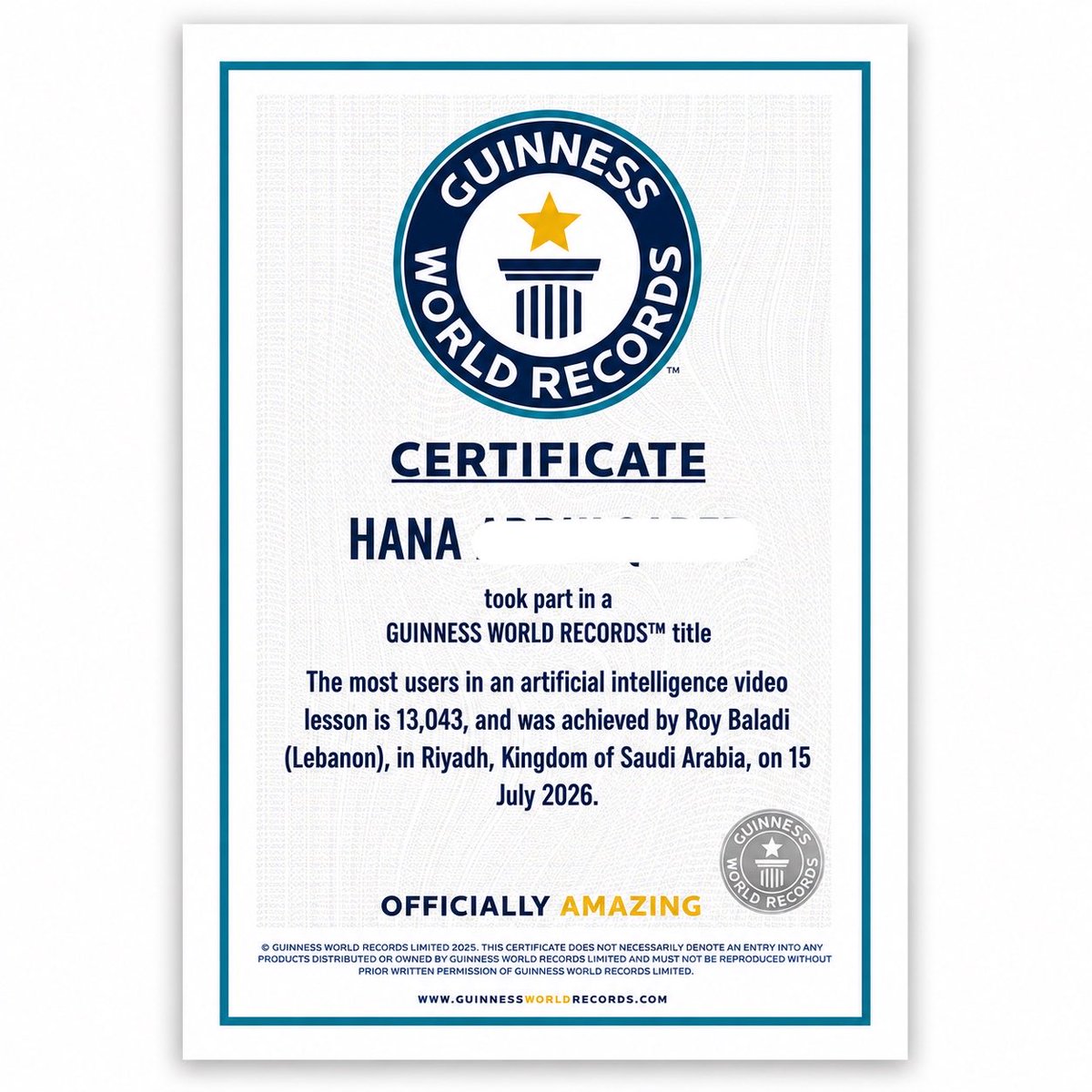HANABBA9's tweet photo. 🌟
@GWR https://t.co/CeVzCDoAuX