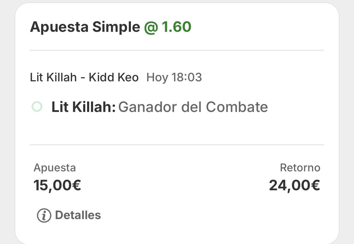 laelitetip's tweet photo. 🏆VELADA DEL AÑO VI🏆

Os dejo todos los pronósticos del canal por aquí 🥊

1- Lit Killah 📈Cuota 1,60🔥STAKE 3/10 
2- Viruzz 📈Cuota 2,20🔥STAKE 2/10 
3- Fabianna 📈Cuota 1,85🔥STAKE 3/10 
4- Clerss🥊📈Cuota 3,25🔥STAKE 2/10 
⬇️ https://t.co/rdjjvQHiEI