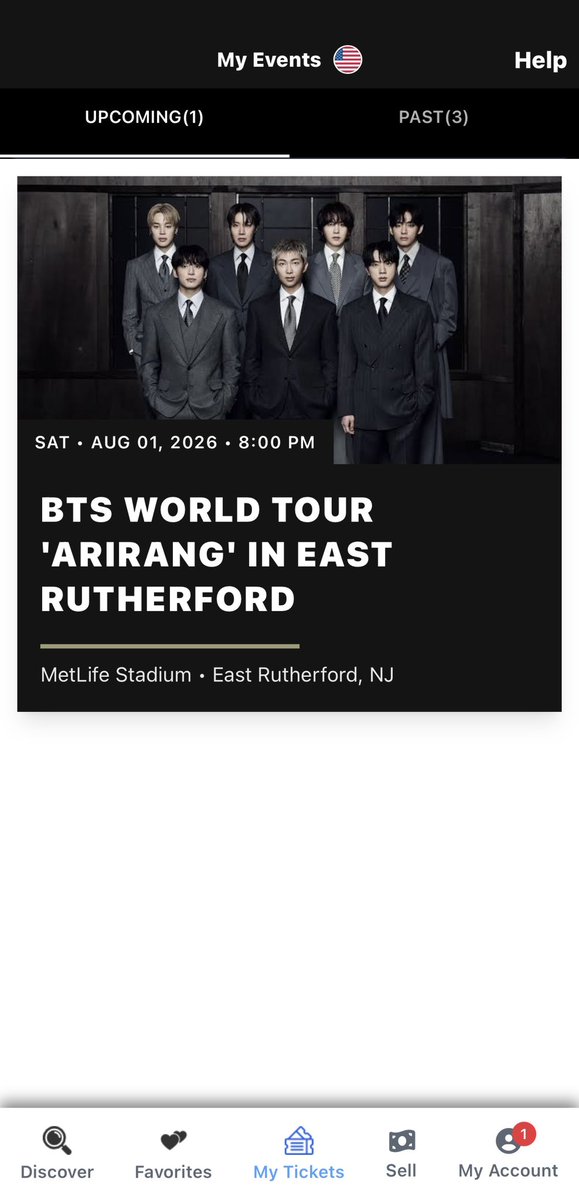 jermioneee's tweet photo. Hi I've three BTS WORLD TOUR 'ARIRANG' IN EAST RUTHERFORD D1 tickets available!❤️

@ MetLife Stadium • East Rutherford, NJ

- $200 each!!☺️

- Sat, Aug 01, 2026, 8:00pm

- Will send screen recording proof of our chat to the tickets 🎫

- DM if you’re interested and it’s urgent😭 https://t.co/BDz52EYqrc