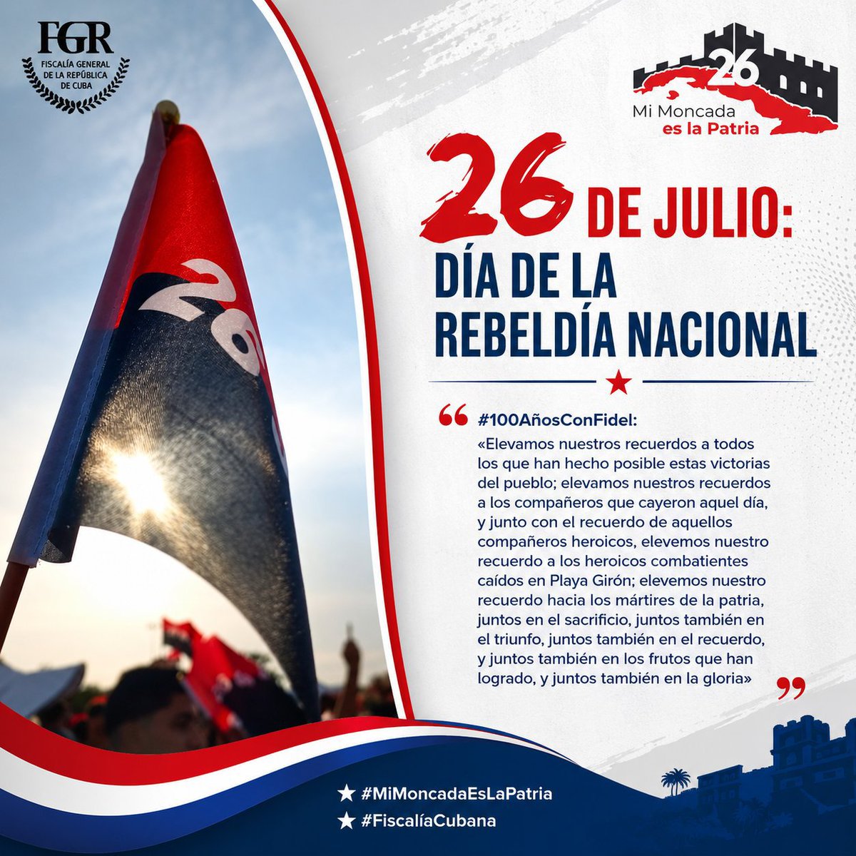 somosencomil's tweet photo. Solo faltan horas para conmemorar un aniversario más de la gesta del Moncada.🇨🇺 
#MiMoncadaEsHoy 
#CubaEstáFirme
@JosCarlosV5702 
#Gempil
#IndustriasCuba https://t.co/mStQYWQa5d