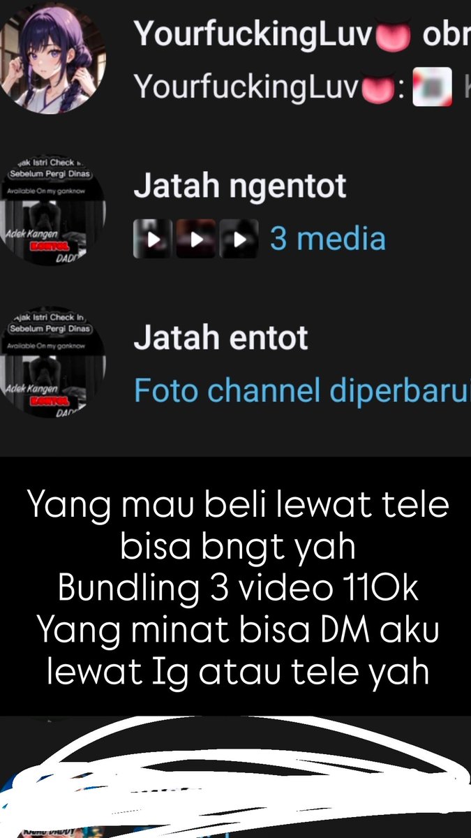 MYVLUVE's tweet photo. Channel private tele aku udh ready guys, yang kesulitan pembelian lewat ganknow bisa membeli konten aku secara bundling dan pasti udh lebih murah 😍 yang minat bisa DM aku lewat Ig atau tele yah 😉
#moan #moancewek #desahancewek #nsfwtwt https://t.co/DI9Yz5gQsI