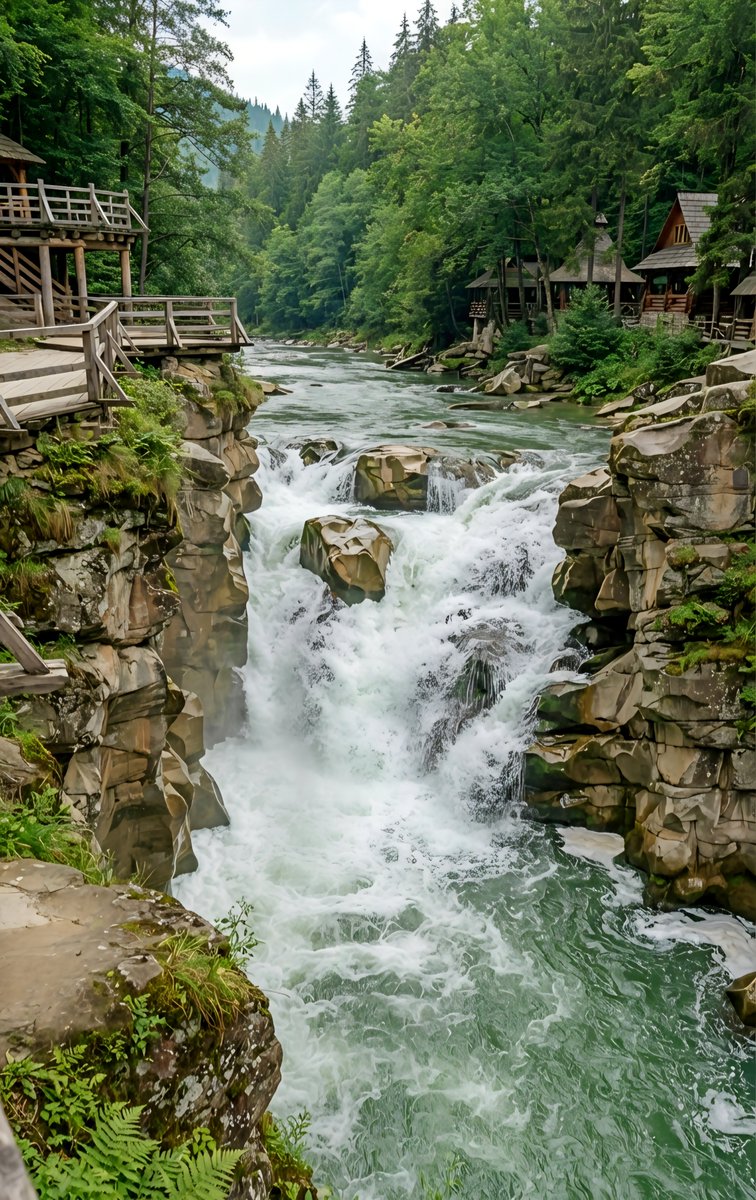 SilentNatureArt's tweet photo. Wild Probiy Waterfall in the Carpathians 🌊 #NatureEssence https://t.co/GqqpLcx9s7