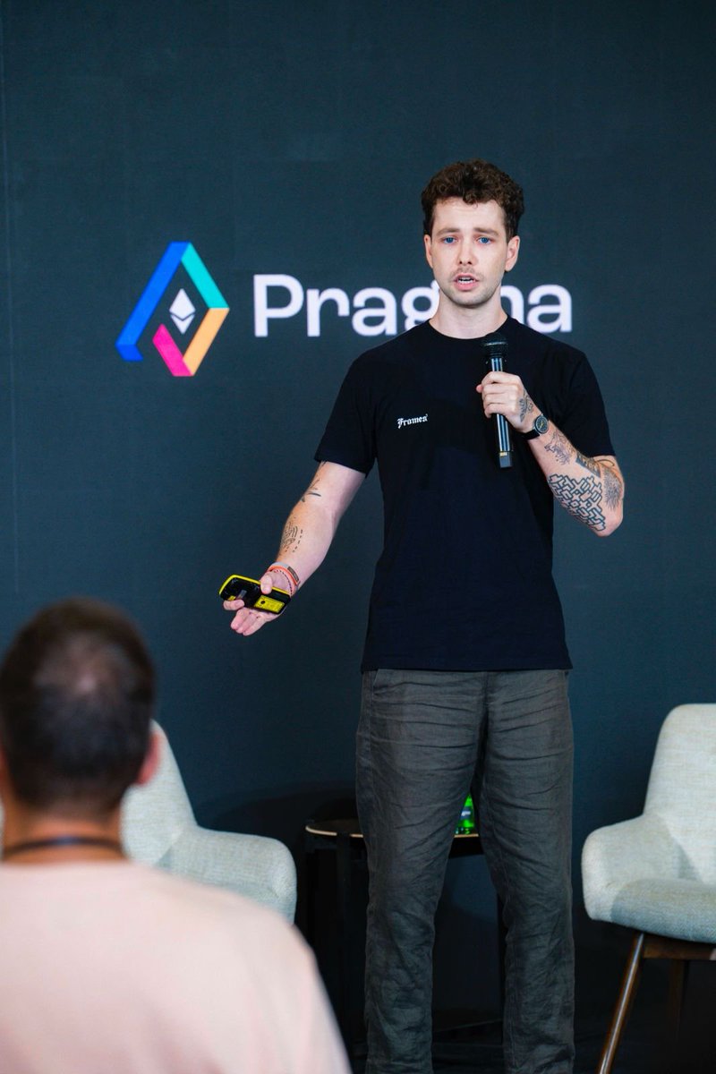ETHGlobal's tweet photo. "What if your agent doesn't even need a wallet, because the model natively knows where to go and how to pay?"

@marcelokunze of @framesag on stage at Pragma Lisbon. https://t.co/gzobuWFgwX