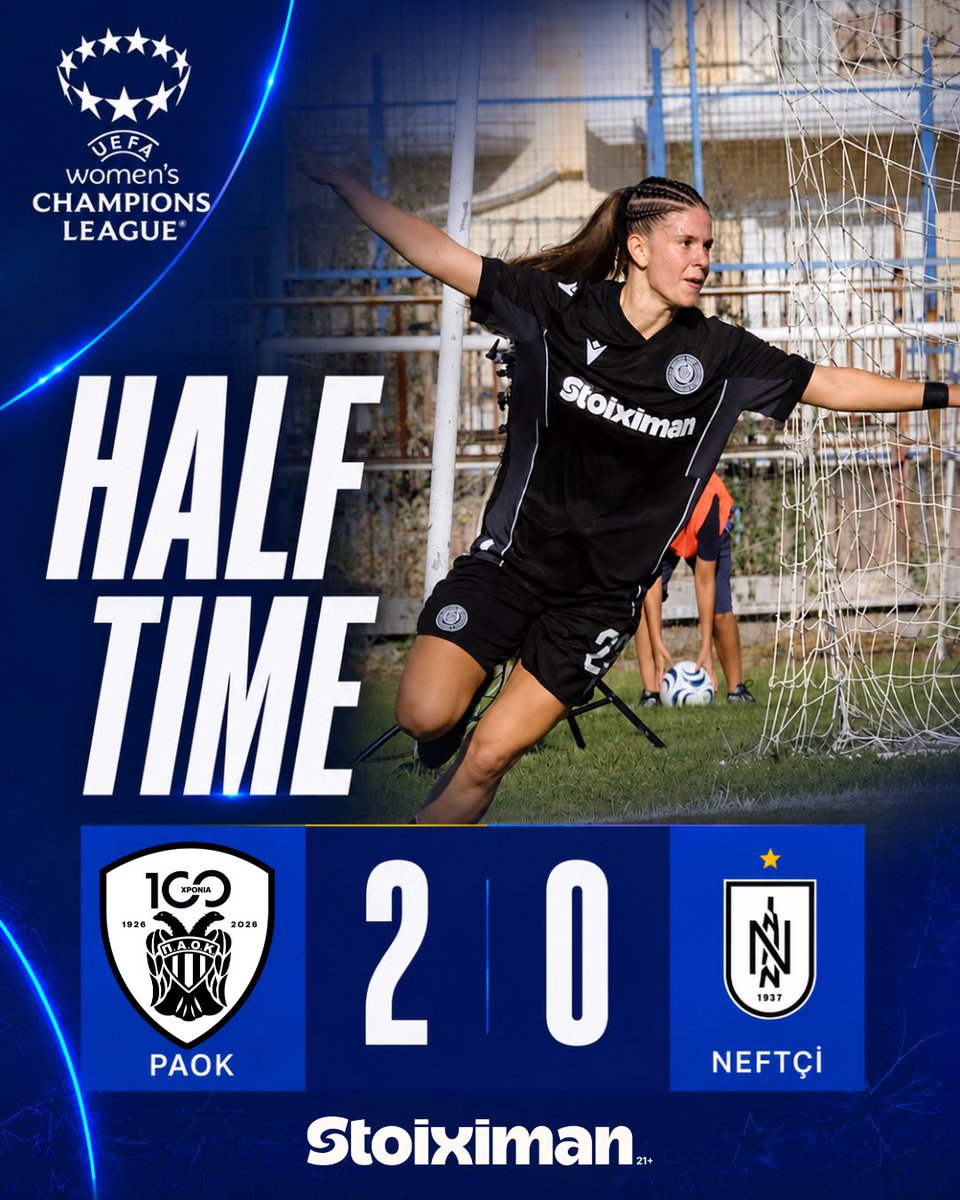 AC_PAOK's tweet photo. #HalfTime | 🆚 @neftchi_women
📺: ΕΡΤ SPORTS 1HD
#ACPAOK #PAOK #WomenFootball #UWCL #HereIsNorth https://t.co/gfegbDrWNq