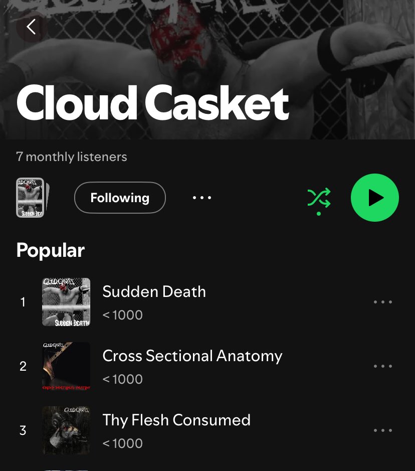 CloudCasket's tweet photo. If you guys haven’t yet, please check out our songs Cross Sectional Anatomy and Thy Flesh Consumed because they’re part of a bigger picture and they fuck super hard https://t.co/NsxDKS4UNi