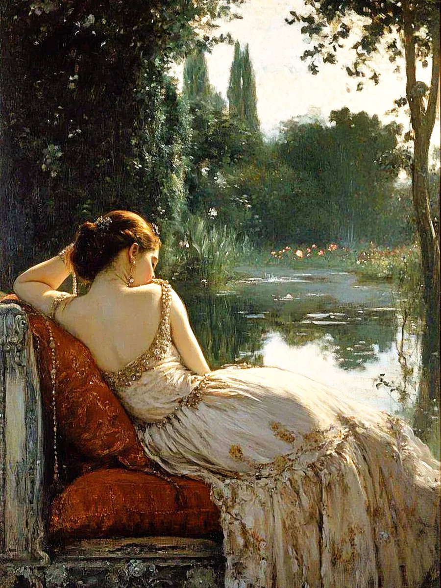 AlexandraSoro's tweet photo. "Summer Evening" (early 20th century)
By Émile Vernon (1872–1920) 🖌️🌹
French painter.
Via Peaceful Artworks. https://t.co/JkuiXC0HCB