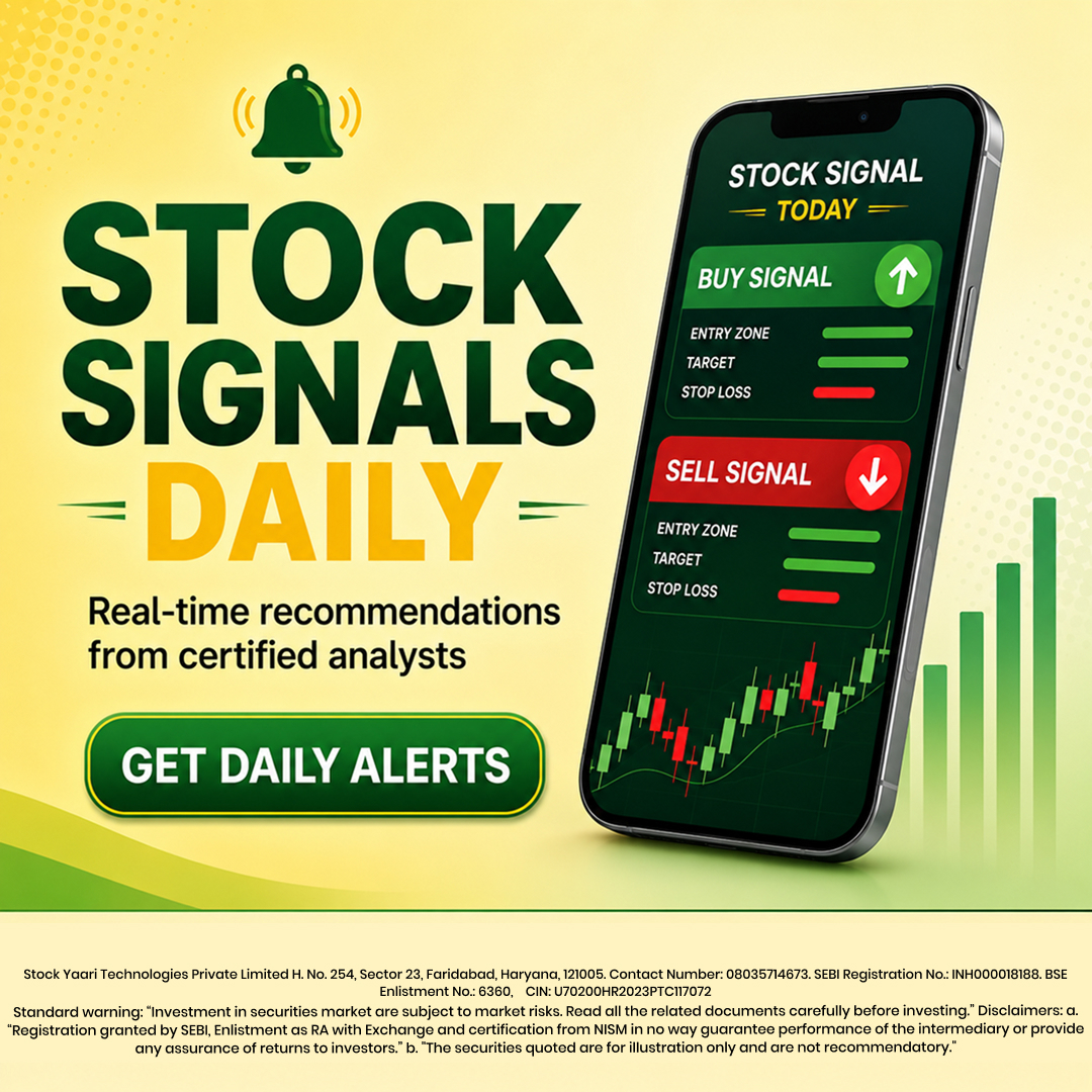 stockyaari's tweet photo. Roz ek hi sawaal — Buy ya Sell? 📊

𝗦𝘁𝗼𝗰𝗸𝗬𝗮𝗮𝗿𝗶 𝗿𝗼𝘇 𝗮𝗻𝘀𝘄𝗲𝗿 𝗸𝗮𝗿𝘁𝗮 𝗵𝗮𝗶:

🟢 Buy Signal — Entry Zone. Target. Stop-Loss. ✅
🔴 Sell Signal — Entry Zone. Target. Stop-Loss. ✅
Real-Time. Daily. SEBI Certified. 🔔
 𝗗𝗼𝘄𝗻𝗹𝗼𝗮𝗱 𝗦𝘁𝗼𝗰𝗸𝗬𝗮𝗮𝗿𝗶. 🔥 https://t.co/EZHi4QQdT4