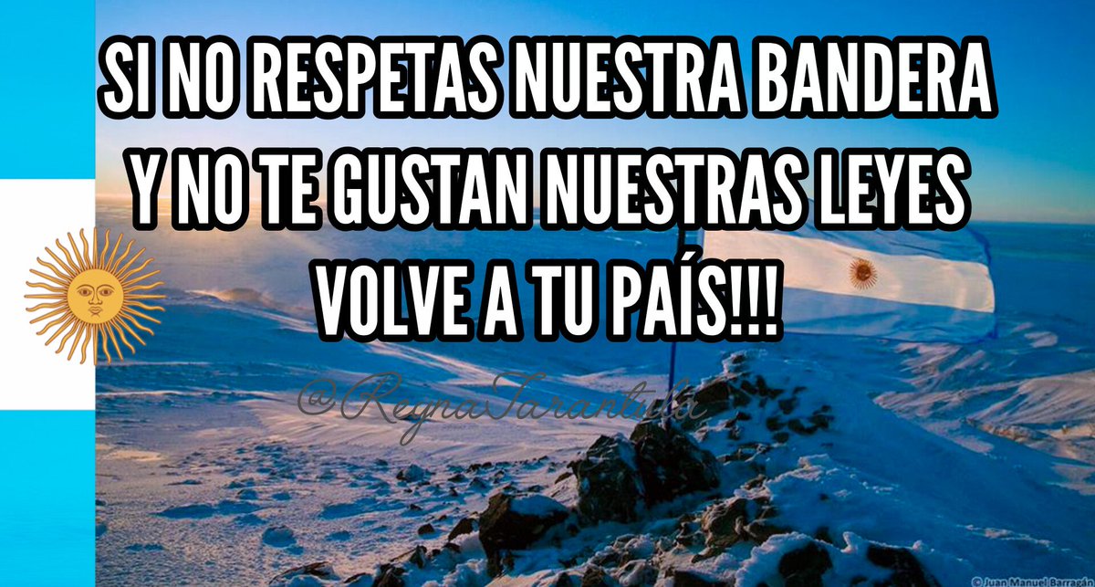 ReynaTarantula's tweet photo. Empecemos a hacernos respetar como país!!!
EXTRANJEROS, ROMPANSE EL LOMO COMO LO HACEMOS LOS ARGENTINOS!!!
VENGAN A TRABAJAR, NO A VIVIR DE ARRIBA PISOTEANDONOS!!!
Todo el mundo creé que porque nuestra constitución dice que son bienvenidos ..."todos los hombres del mundo que quieran habitar en el suelo argentino"...
Esto NO significa que debamos mantenerlos gratis con nuestros impuestos, ni regalarles nuestros recursos y esfuerzo!!!