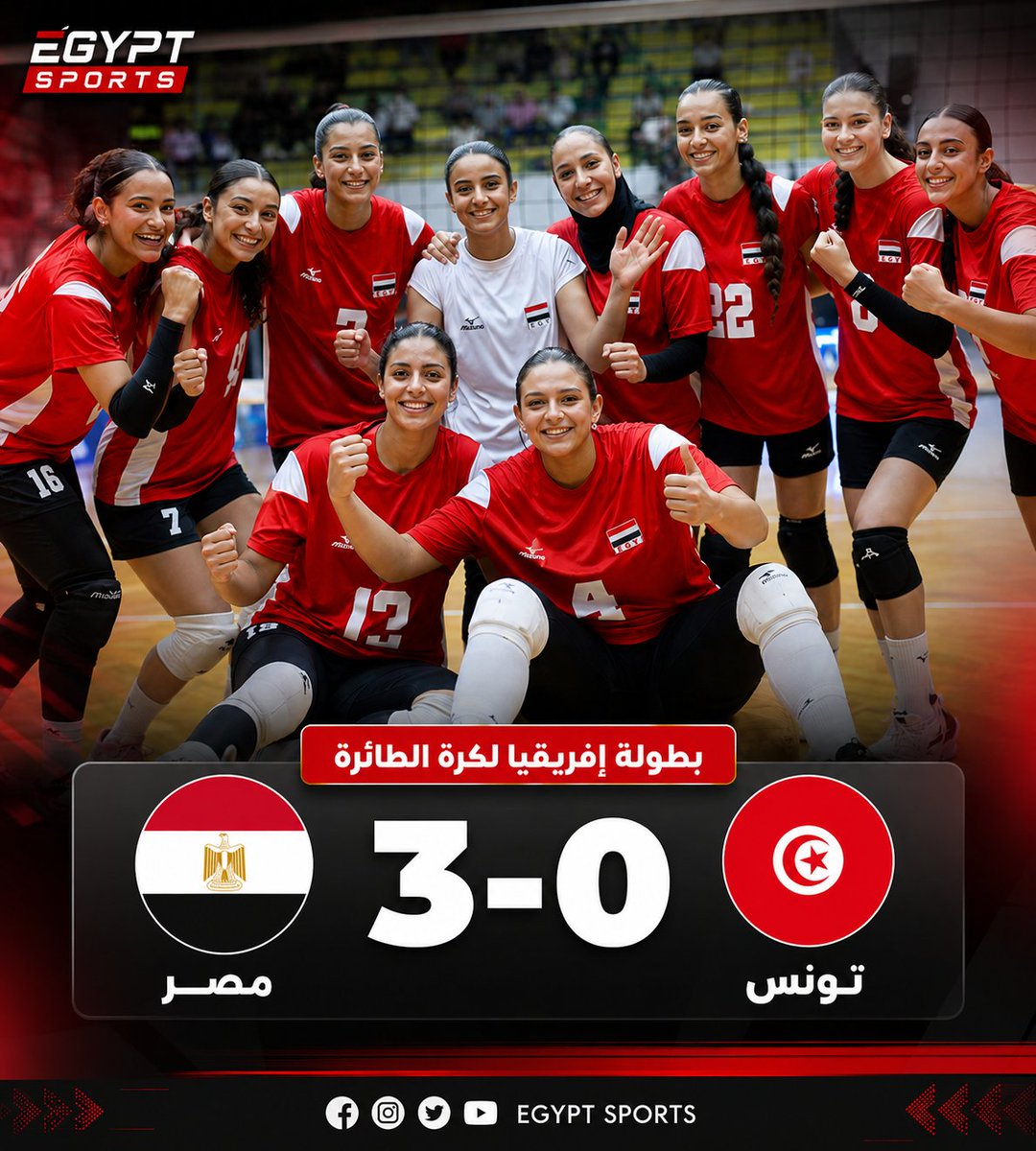 SportsNewsEgyp2's tweet photo. #عااااااااااجل 🚨🚨🚨🚨- مصر تفوز على تونس في كأس الأمم الأفريقية لكرة الطائرة للناشئات 🏆🇪🇬💪🔥🔥🔥🔥 https://t.co/2cqeOQlMNV