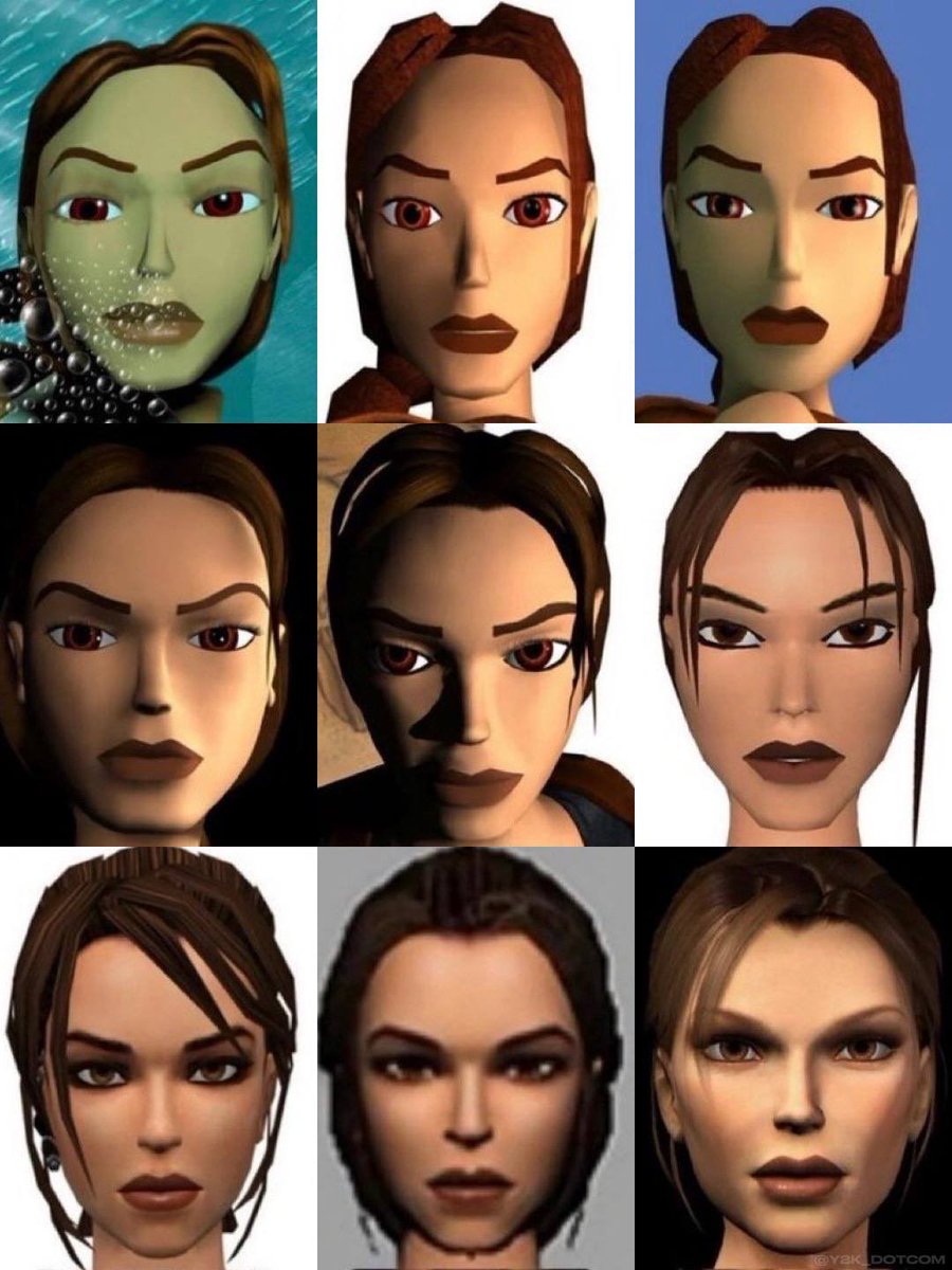 Y2K_DOTCOM's tweet photo. The evolution of Lara Croft https://t.co/gTh5Y2iPe0