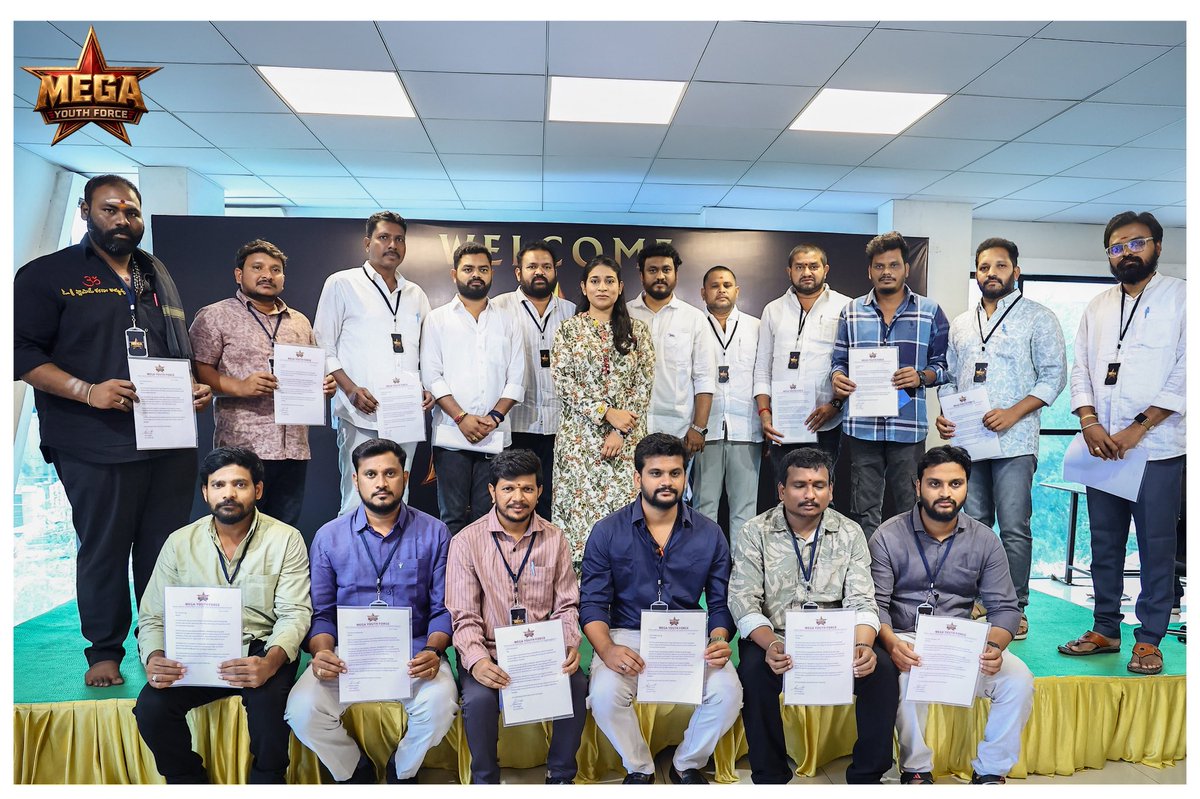 MYFOffl's tweet photo. A few moments from the Mega Youth Force Committee Announcement Meeting with our Founder President @sushkonidela garu and the team members. 💐

#MegaYouthForce https://t.co/NM6Cke6RBm