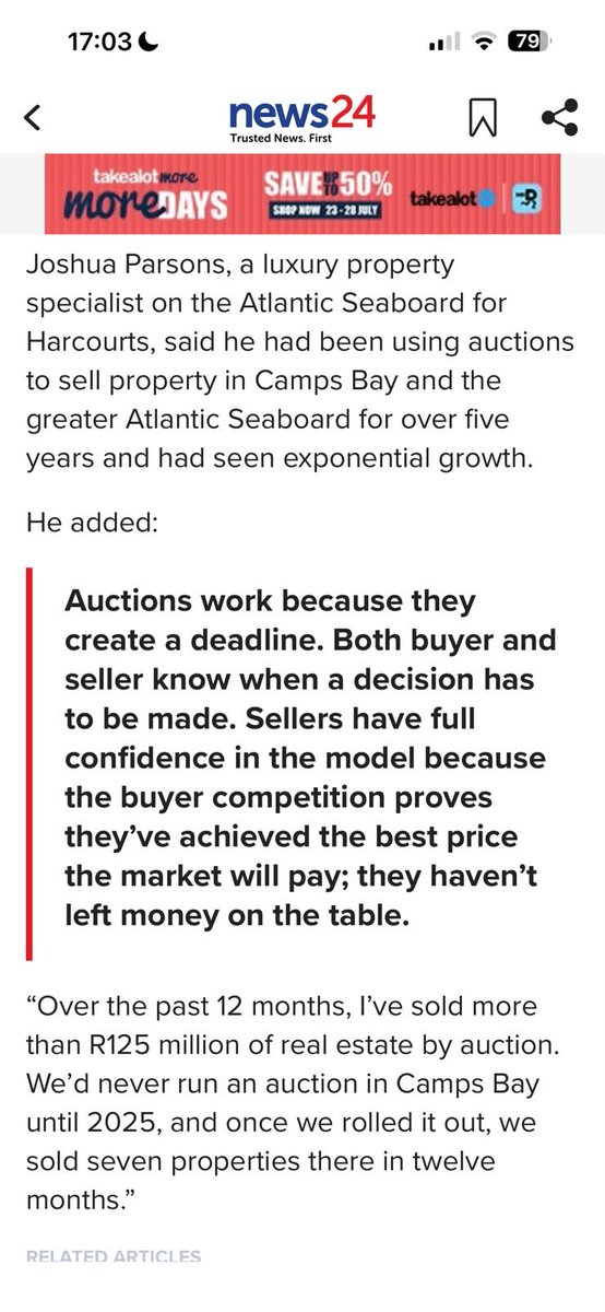 campsbayguy's tweet photo. Featured by News24 after selling R125m+ in property auctions over the past 12 months. Proud to lead the way in Camps Bay. https://t.co/2RuESvlYgX