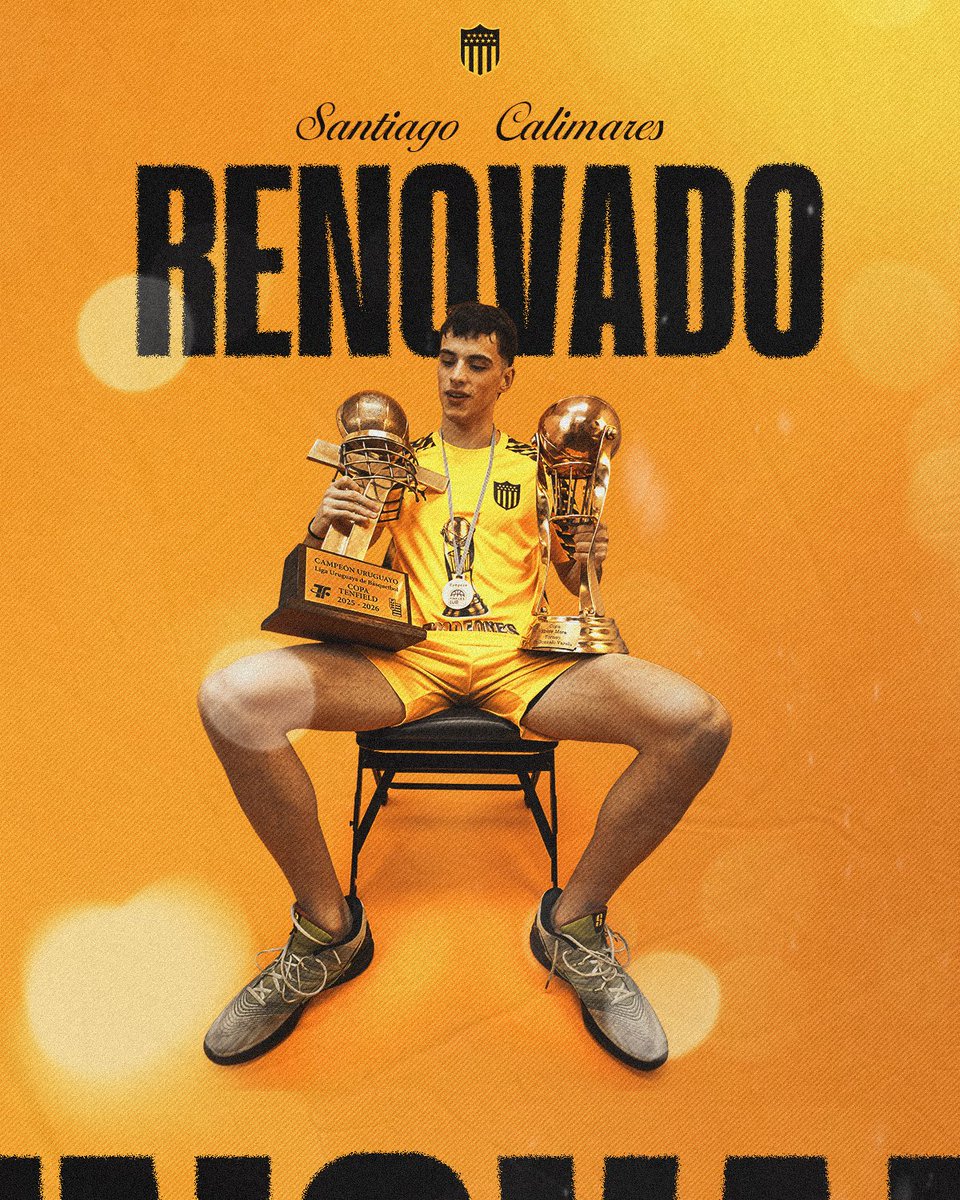 BasketCAPuy's tweet photo. Santiago Calimares seguirá vistiendo la camiseta de Peñarol. El campeón de la Liga Uruguaya 2025/26 renovó su vínculo y pasará a integrar el plantel como ficha mayor de cara a la temporada 2026/27.

👊 ¡Vamos por más, Cali! https://t.co/H2RUnbm9GY