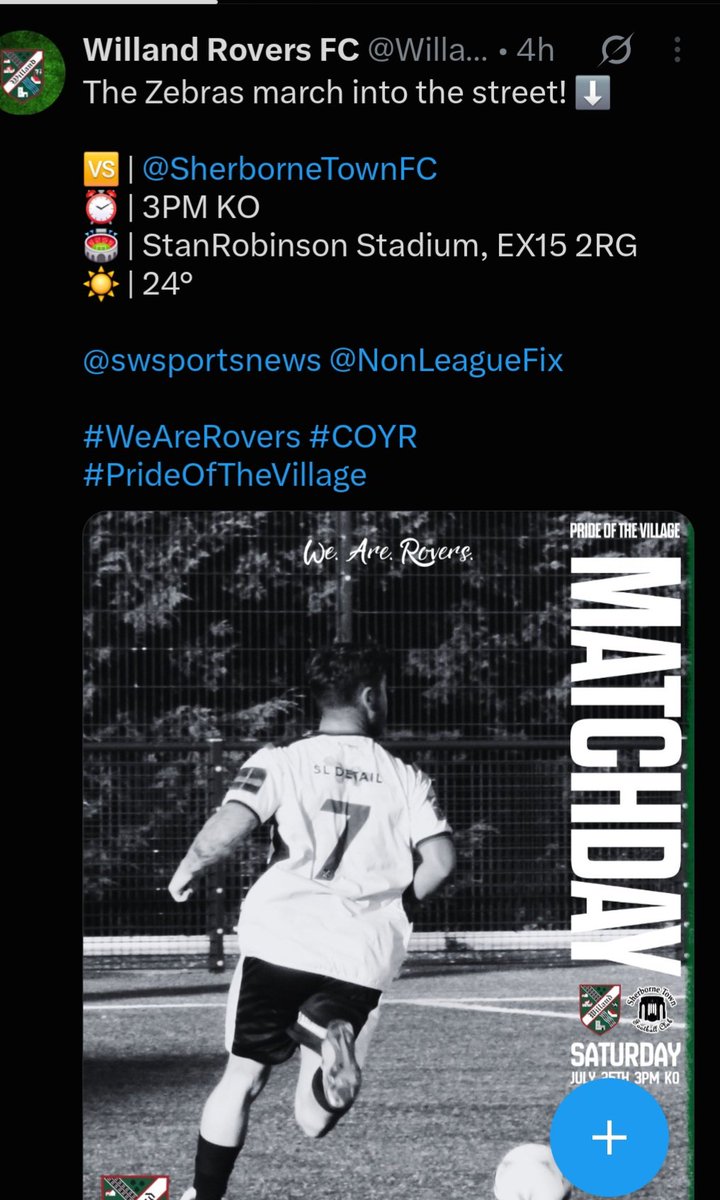 Espanamatt's tweet photo. #mmfootie27
Game 6
Pre-Season Friendly 
@WillandRovers v @SherborneTownFC 
3v2
Games 6, Grounds 5, New Grounds 2, Teams 9, Goals 27 Guests 7 https://t.co/SYWNxlpdrX