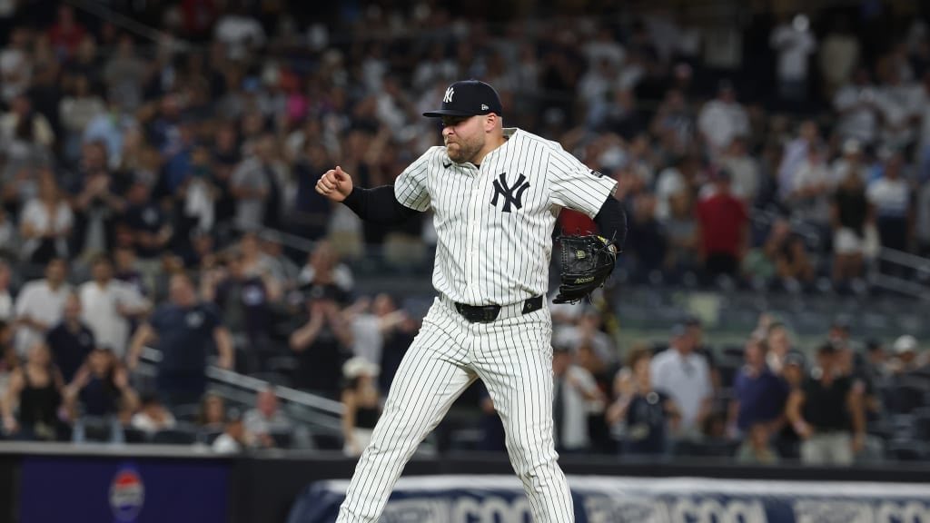 YankeeReport_'s tweet photo. David Bednar since May 22:

22.2 IP
0.00 ERA
24 K’s
1 XBH allowed 

Sheer domination. https://t.co/It62lhw1Pf
