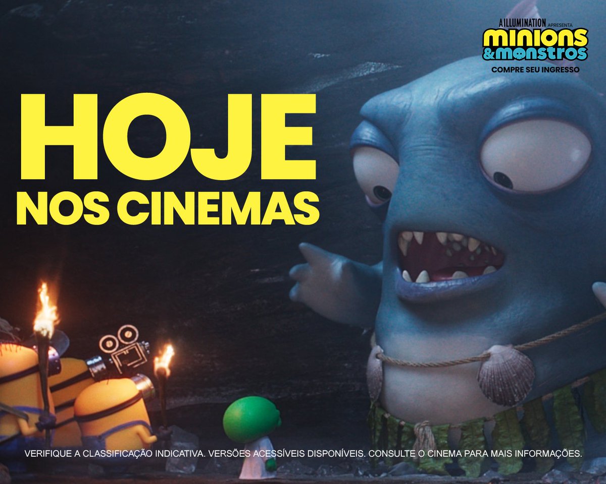 UniversalPicsBr's tweet photo. Tem diversão para toda a família esperando nos cinemas. 💛

Embarque nessa aventura com os Minions. Garanta seus ingressos pelo link na bio! https://t.co/Jk5xRcUygp
