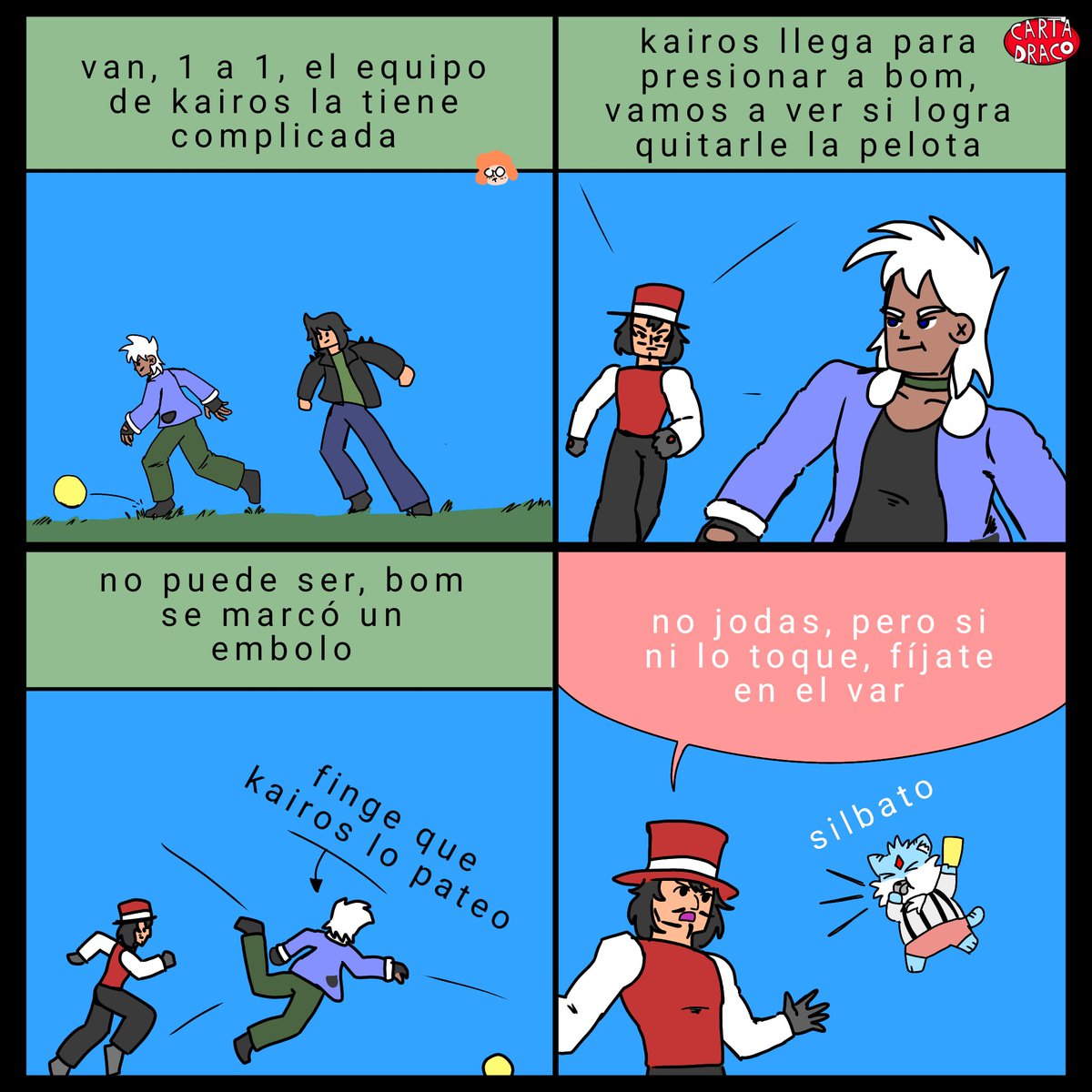 Kairos2018's tweet photo. Bom se dio cuenta que kairos podría robarle la pelota así que tuvo que recurrir a viejas técnicas del antiguo continente 
#humor #argentino #mundial #bom #kairos #Matt #lirio https://t.co/hZLjYp5VQ6