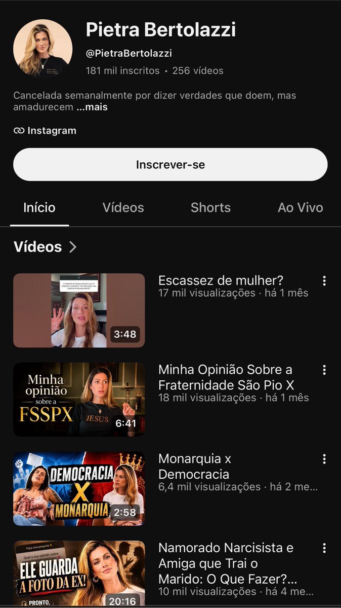 BTSProjectBR's tweet photo. A bio : “Cancelada semanalmente por dizer verdades que doem, mas amadurecem.”

A querida esqueceu de amadurecer🫠

Denunciem o canal como conteúdo de incitação ao ódio ou abusivo e comentem abaixo ✅

https://t.co/3tpP9FdIWM https://t.co/TJjuCjtlOG
