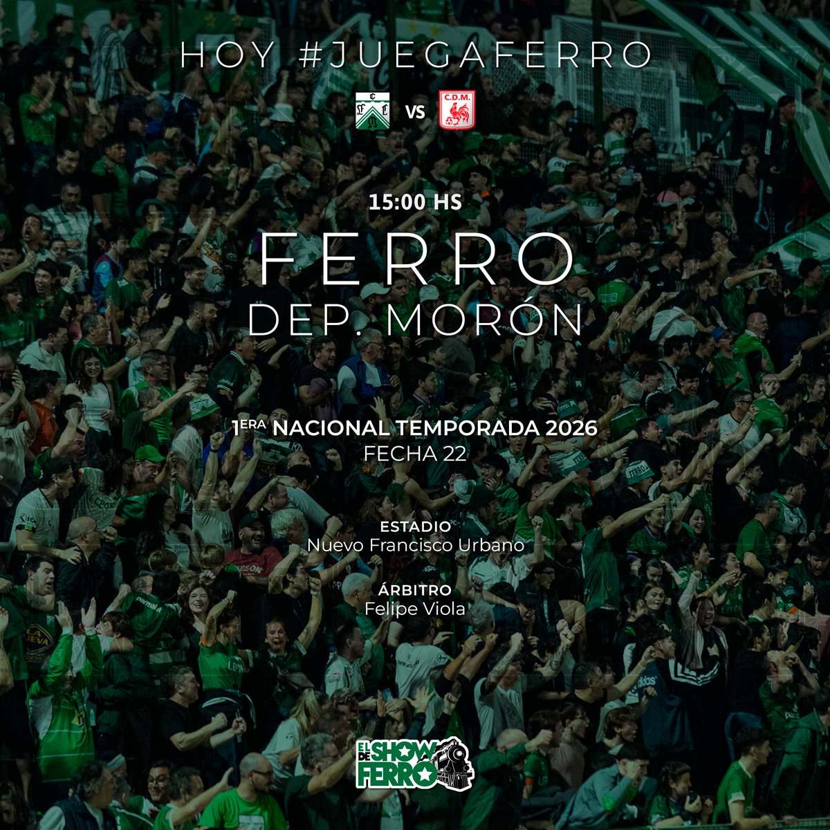ElShowdeFerro's tweet photo. Hoy #JuegaFerro https://t.co/4itJwSStQ0