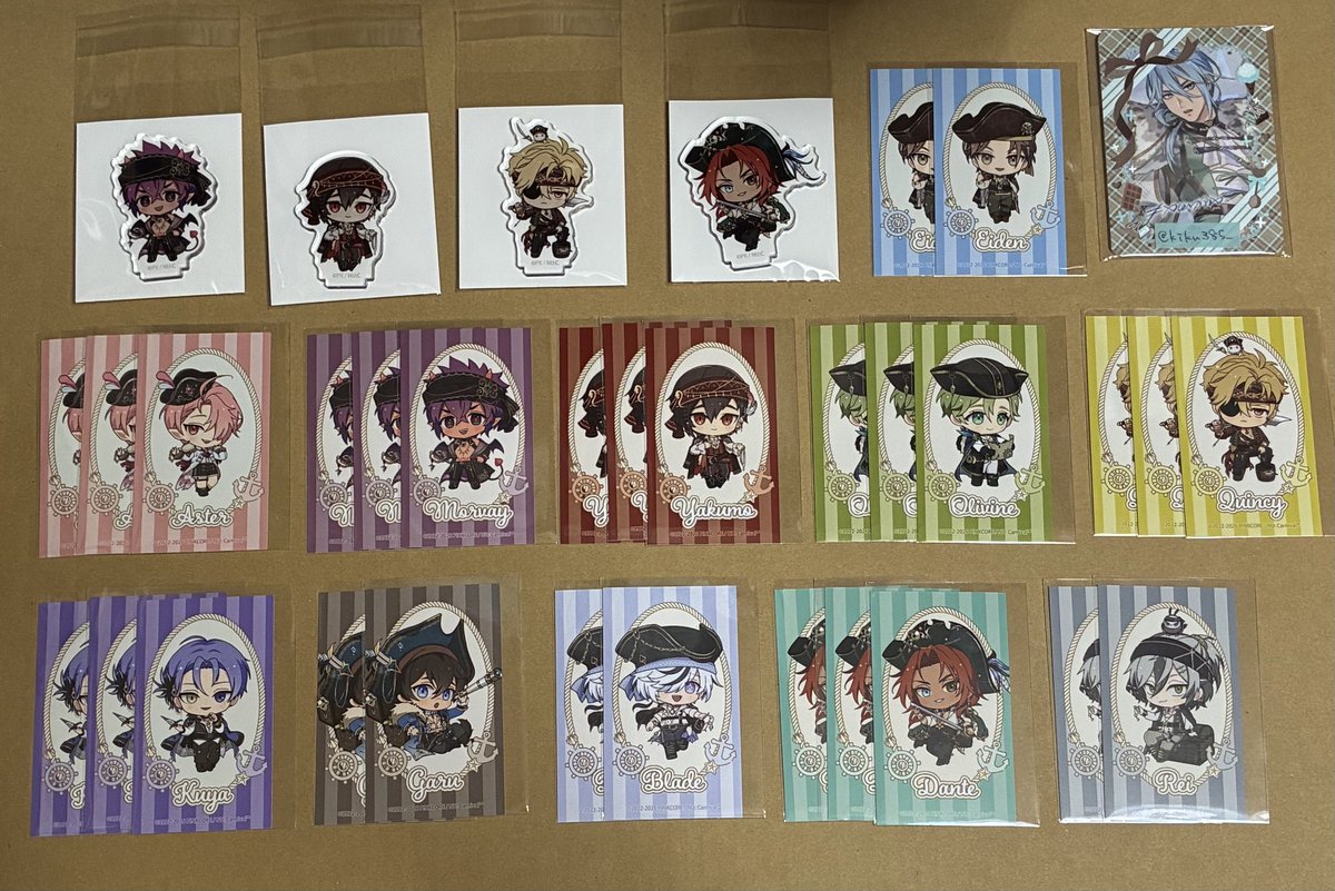 kiku385_'s tweet photo. 【交換／譲渡】NU:カーニバル ぬカニ AMNIBUS POP UP SHOP 海賊ポプショ
アクスタ イラストカード チェキプリント ブロマイド コマステッカー

譲
*エイト,エスター,モルフィス,八雲,*オリビン,*ケシー,*玖夜,ガル,ブレイド,エンテン,*レイ

求
定価+送料
同種（アクスタ以外） >>> 異種エドモンド

→ https://t.co/aErriM6Ofl