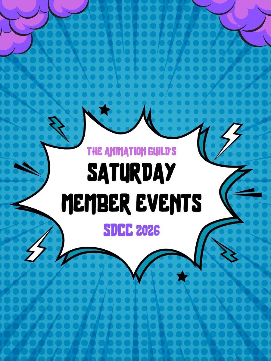 animationguild's tweet photo. It's Saturday at SDCC—peak Comic-Con chaos! 🔥 Visit our vending TAG members early to chat and see amazing artwork. Don't forget to stop by the events today! Who are you seeing today? 🎤 #TAGMembers #SDCC2026 #SDCCSaturday #ComicConLife #SanDiegoComicCon #TAGatSDCC2026 https://t.co/pxNa9Qt1x1