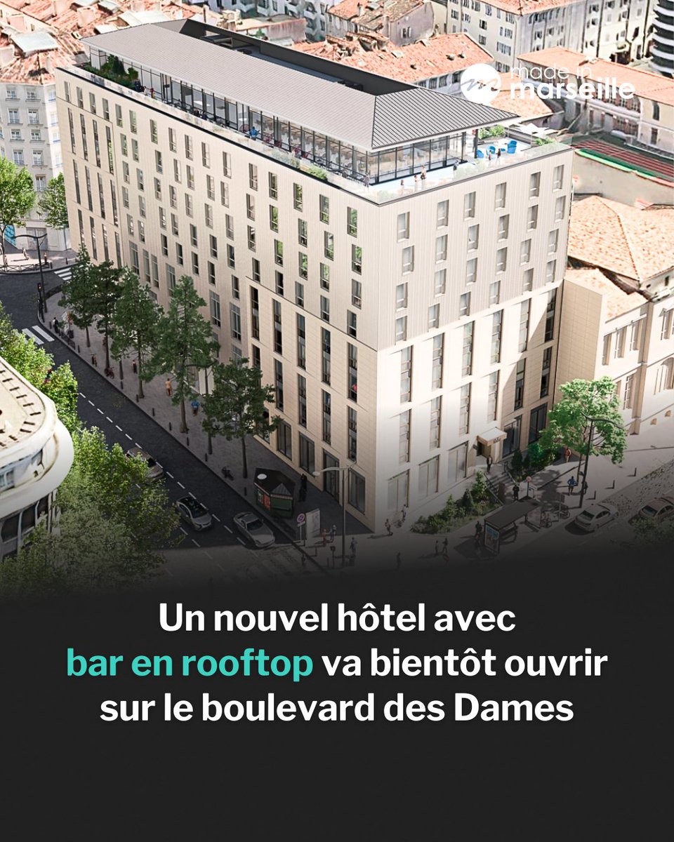 MadeMarseille's tweet photo. 🍸 Un nouvel hôtel s'apprête à ouvrir vers la Joliette. Il proposera un toit-terrasse vue mer accessible à tous.

➡️ https://t.co/SQzG5vTJs4 https://t.co/TIofFYcJTA