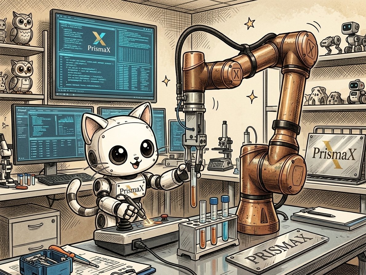 AnimeMatrix's tweet photo. Who is actually building PrismaX and why is its robotics tech standing out?

It’s not just another AI team chasing hype.

PrismaX is being shaped by builders who understand that Physical AI doesn’t scale through models alone. It scales through real world interaction, human-in-the-loop systems, and high quality structured data.

Behind PrismaX is a group of operators, engineers, and researchers deeply involved in robotics, teleoperation, and AI infrastructure. Not theory. Execution.

While most projects focus on demos, PrismaX focuses on what happens after:
– How robots learn from real environments
– How human actions become reusable intelligence
– How data is validated, refined, and scaled
That’s the real edge.
Instead of training robots in isolated simulations, PrismaX captures live teleoperation sessions, turning thousands of human actions into structured datasets that robots can learn from continuously.
This creates something powerful:
A feedback loop where every action improves the entire system.

→ Better data
→ Smarter models
→ More reliable robots
→ Real world deployment

And this is where PrismaX starts to outperform.

Because in robotics, the winner isn’t the one with the best demo.
It’s the one with the best data pipeline.

PrismaX isn’t just building robots.
It’s building the intelligence layer that makes robots actually work in the real world. 
@PrismaXai