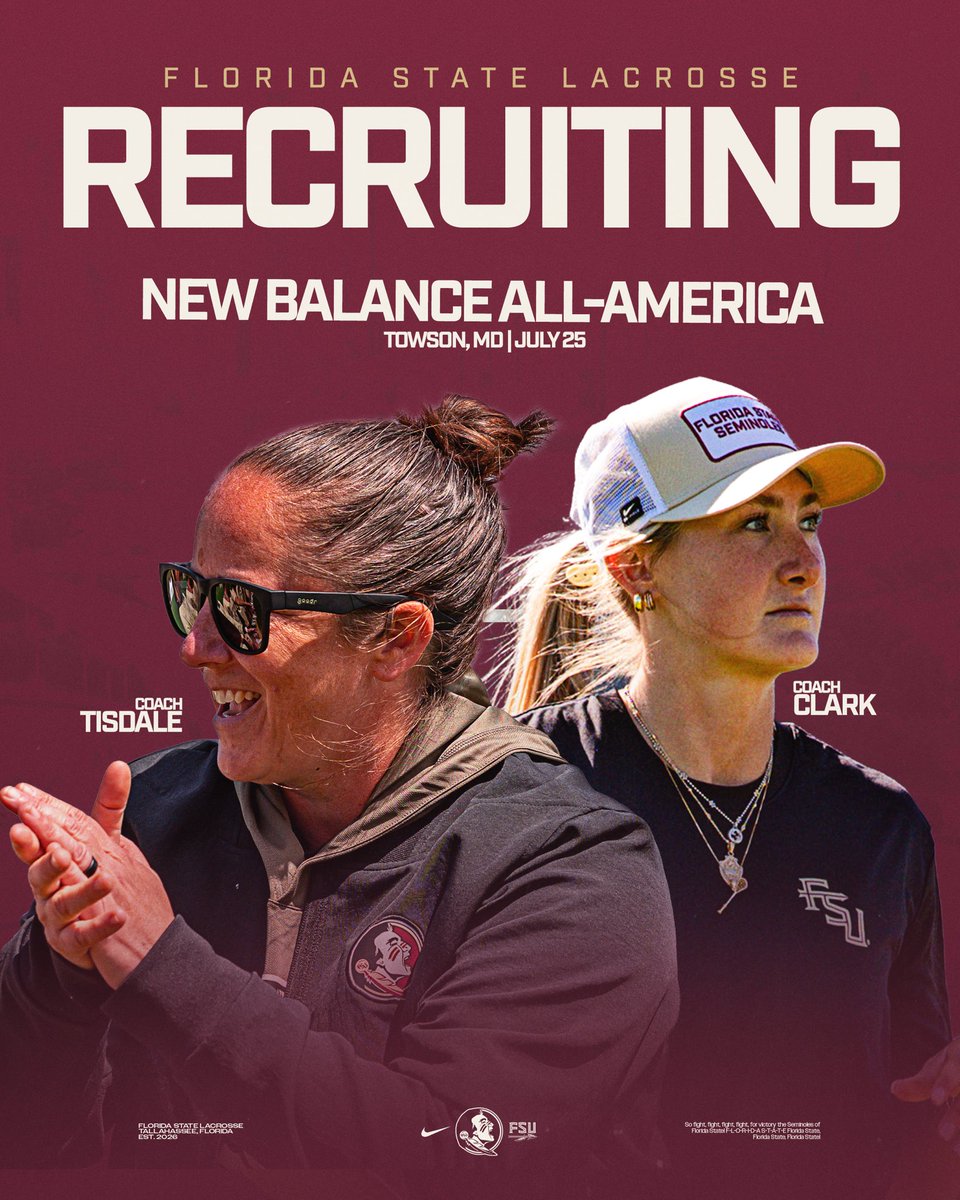 FSU_WLAX's tweet photo. Coach Tisdale and Coach Clark are in Towson this weekend for the New Balance All-America Senior Game!
#BuildIt https://t.co/cumsGS7dWF