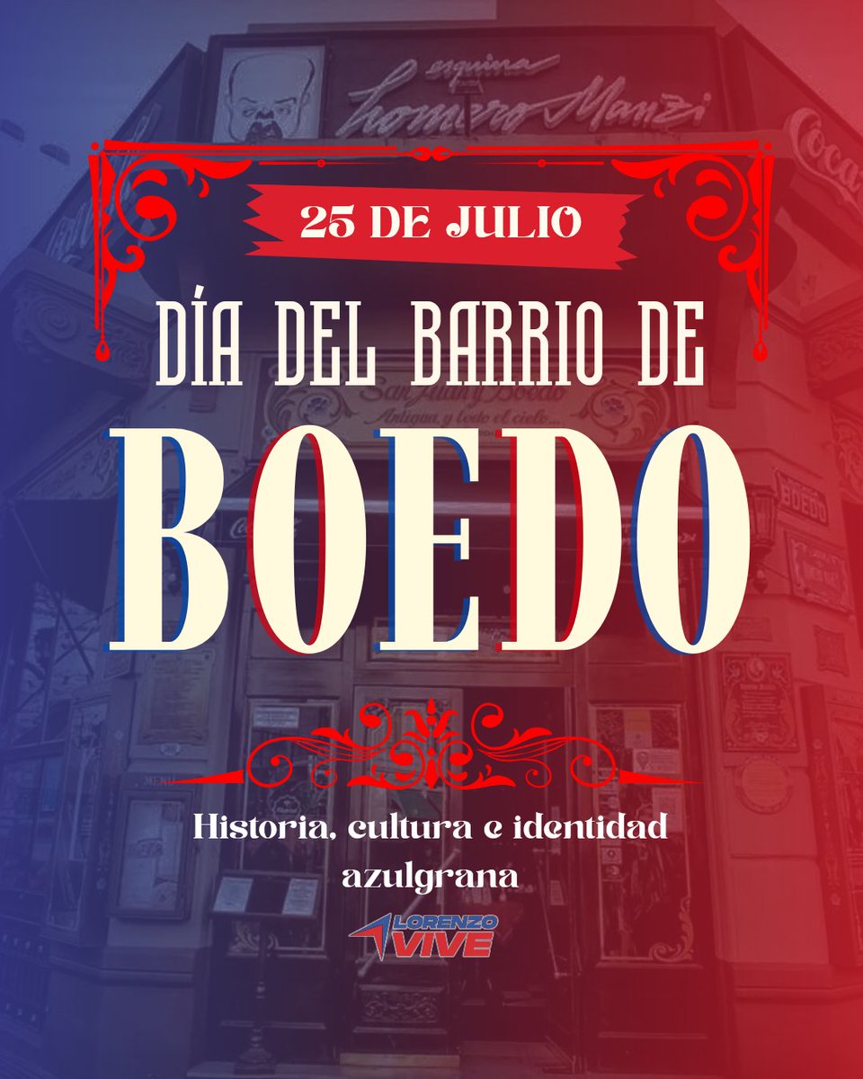 lorenzo_vive's tweet photo. 📅 Hoy celebramos el Día del Barrio de Boedo, una fecha que homenajea el nacimiento de Mariano Boedo y pone en valor la historia, la cultura y la identidad de uno de los barrios más emblemáticos de la Ciudad.
💙❤️ https://t.co/FmaTkC5WGR