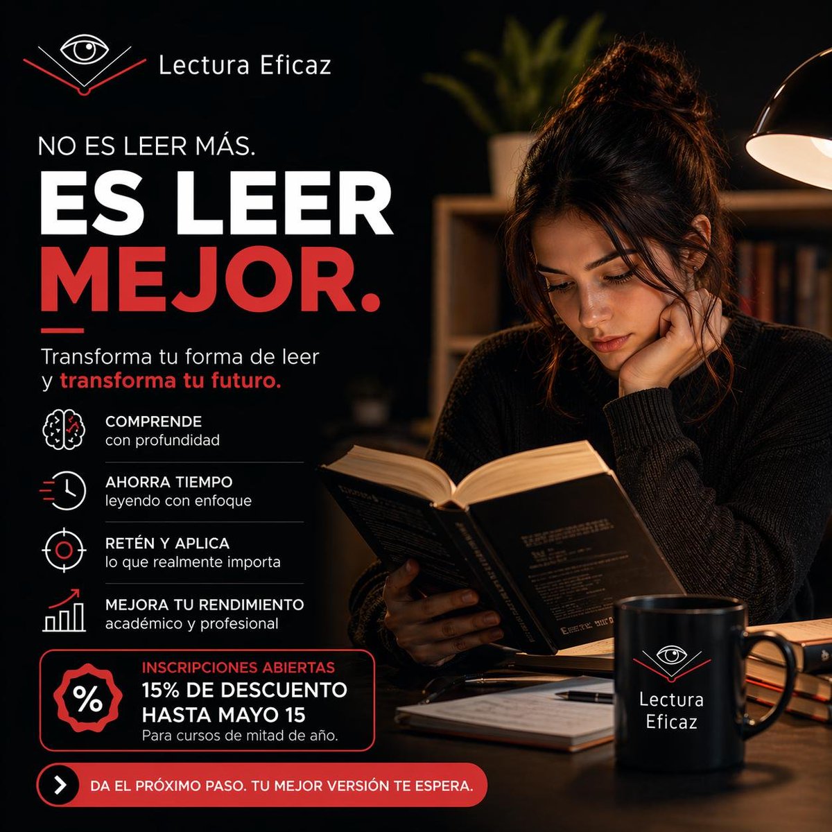 katiuska51's tweet photo. Si sientes que pasas demasiado tiempo leyendo, estudiando o repasando y aun así no recuerdas lo suficiente, probablemente no te falta esfuerzo.

Te falta método.

Escríbenos LEER y te contamos cómo funciona. https://t.co/oEVjAfBS3f