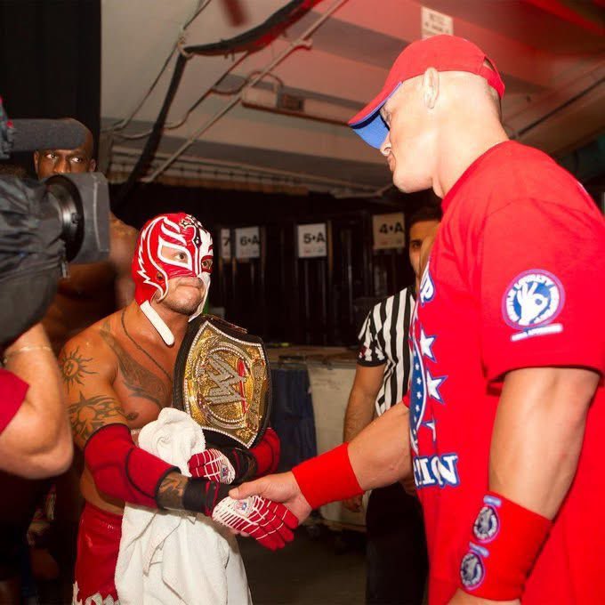 WrestlePurists's tweet photo. 15 years ago today, Rey Mysterio became WWE Champion by defeating The Miz in a tournament final.

He lost the title to John Cena less than two hours later. https://t.co/ta2GpdkzM9