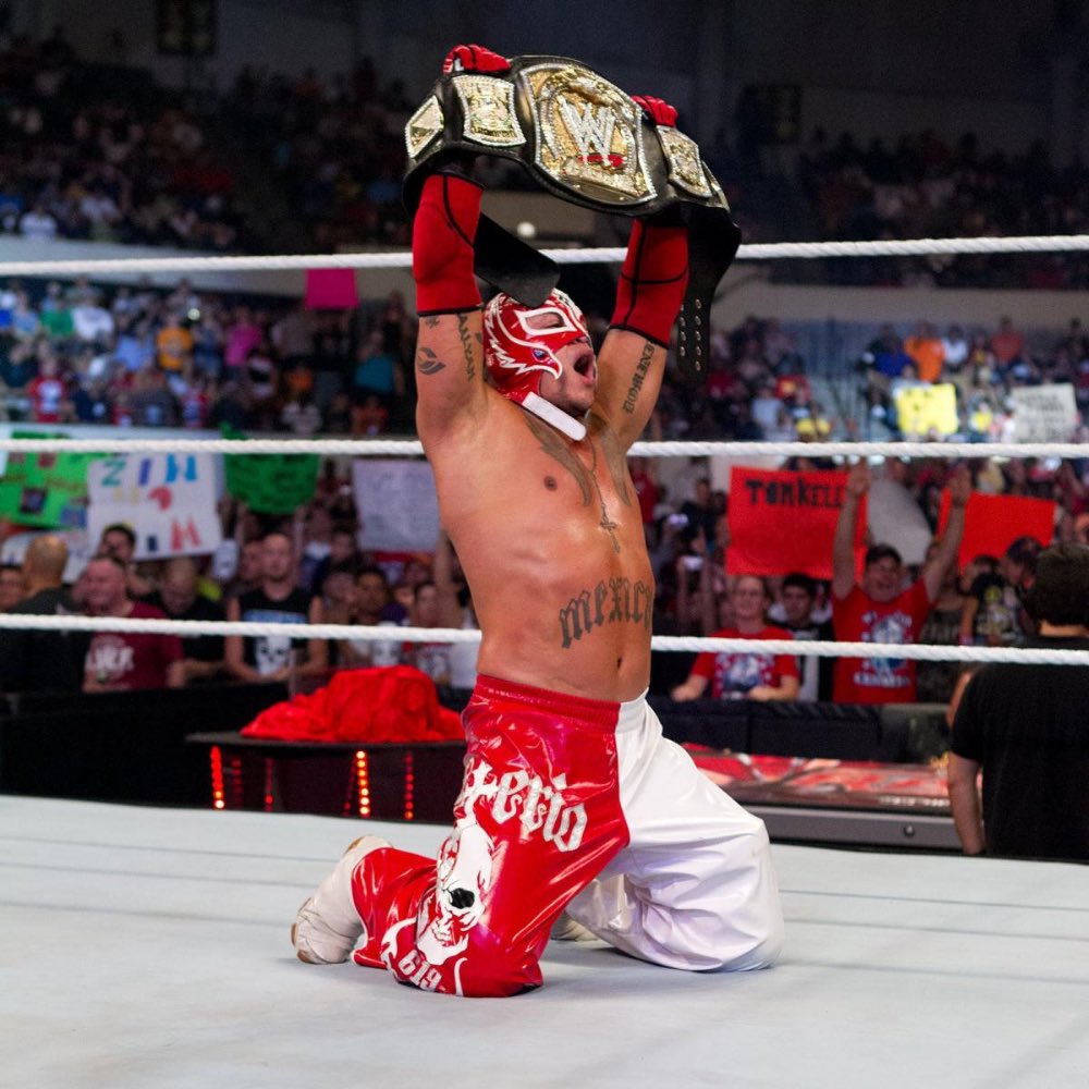 WrestlePurists's tweet photo. 15 years ago today, Rey Mysterio became WWE Champion by defeating The Miz in a tournament final.

He lost the title to John Cena less than two hours later. https://t.co/ta2GpdkzM9