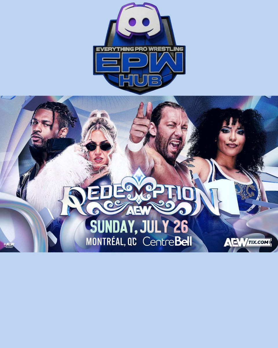 EPWShow's tweet photo. Join our discord before #AEWRedemption 

🔥 Live PPV discussion
💬 Wrestling debates &amp; predictions
🎮 Fun events and a great community

Join now before the action starts and experience AEW Redemption with fellow fans!

👇 Join the Discord today!

🔗 https://t.co/49j5u6GwOY https://t.co/6O4EnHPUnK