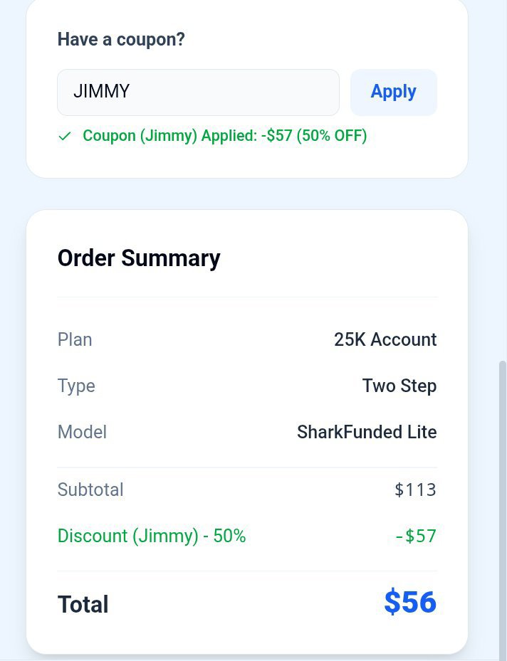 propfirmarena's tweet photo. 🦈 SHARK FUNDED – 24 HOUR FLASH SALE! 🚨

🎁Buy one and get 2 free account from your 1 payout 🎁

💸 Daily Payouts
📈 6% Profit Target Per Phase
✅ No Minimum Trading Days

🏷️ Use Code: JIMMY for 40% OFF

🔗 Get Started:
https://t.co/VMGS774sWP…

⏳ This offer ends in 48 hours!

Don't miss this chance to get a $25K funded account for just $56!