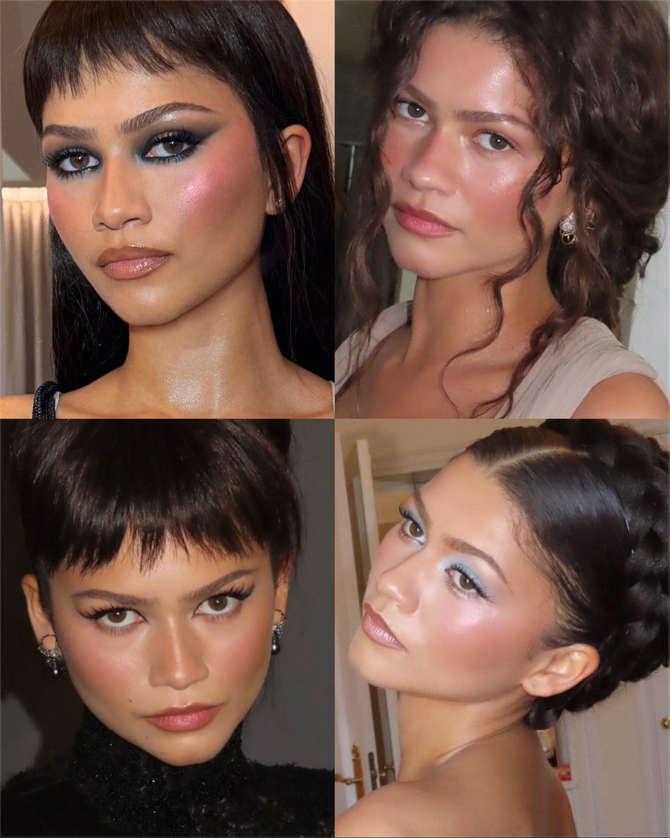 chrislarbsyou's tweet photo. zendaya’s spider-man and odyssey makeup looks recently, what an unreal being <3 https://t.co/N4he5Qo6l8