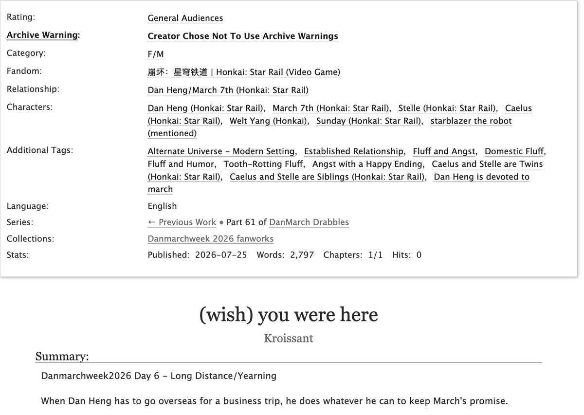 Kroissant4's tweet photo. Here we go, one more time!
Round 6 for danmarchweek2026 Day 6, ft yearning and long distance!
🐰 2.7k word count
🐺 modern era
🐰 established relationship
🐺 tooth-rooting fluff with happy ending
dedicated to @Xetali1 ❤️
Link is down below! Enjoy reading!
https://t.co/SHEkfAyxe8 https://t.co/0jqeBXpkPY