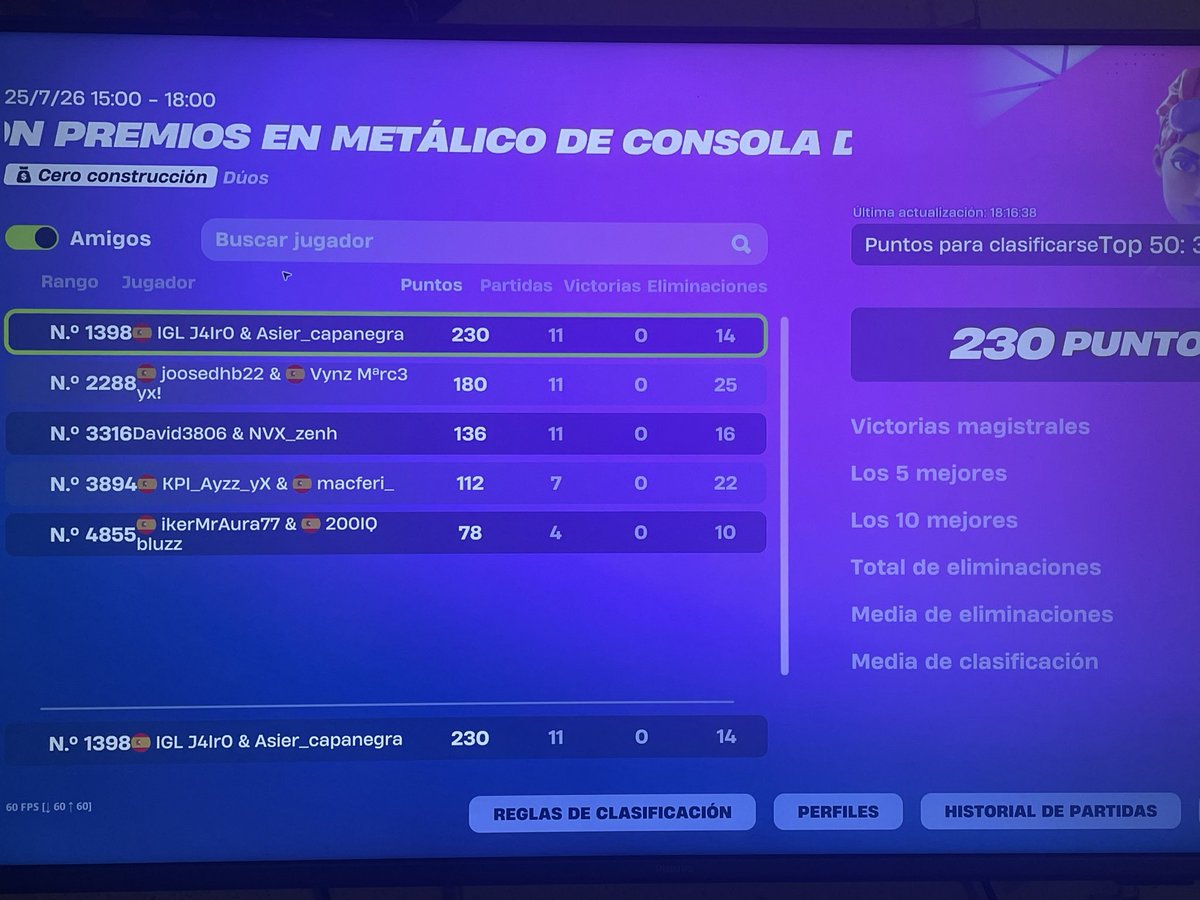 AtcPhantomFn's tweet photo. @AsiFishy buena bro primer torneo juntos primer torneo que sacamos pr bro cuando practiquemos más sacaremos primero earnigs juntos💪💪 https://t.co/VEmE7BJLOY