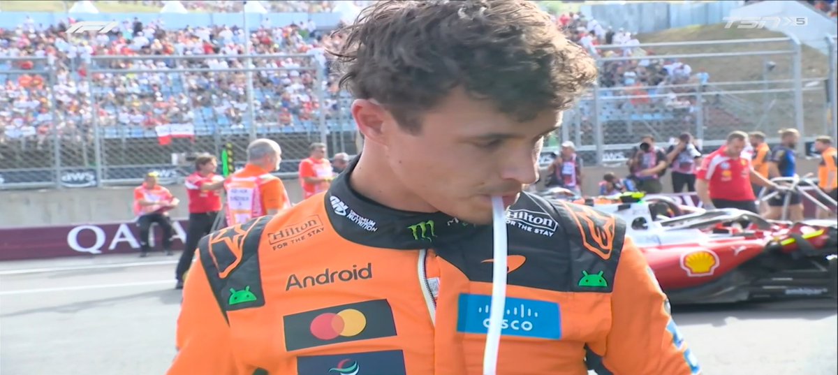 Areumie__'s tweet photo. Lando is indeed hungry to get his win in Hungary!! 🔥

#f1 https://t.co/IWNIBZEn8n