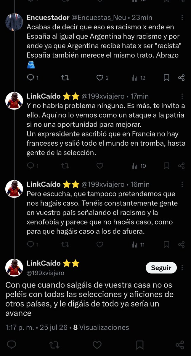 Firzen_qr's tweet photo. @199xviajero @Encuestas_Neu @Alohaalohaba @mattsalic De verdad pensabas que podias contestar y despues bloquearme para que no te conteste? Triste...

Reitero, gracias por admitir que España es una país racista. Solo nos diste la razon de en que ese no es el único motivo x el que atacan a Argentina. Abrazo 🫂 

Silenciado, 🔇y block https://t.co/LKMj60x5mP